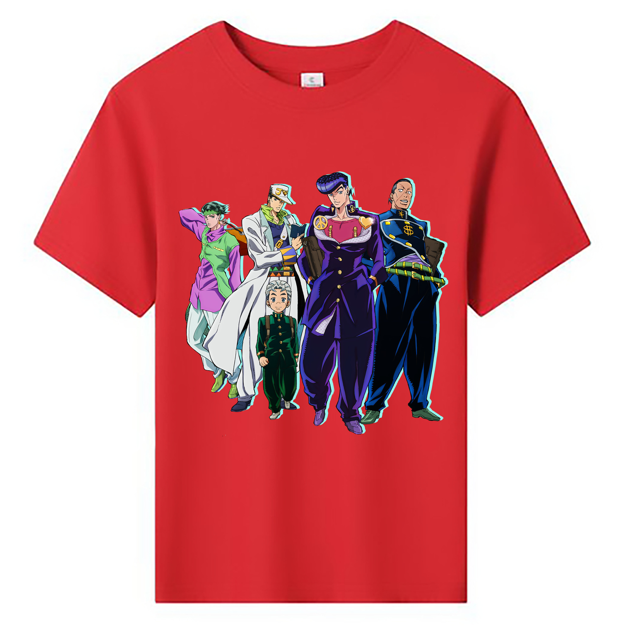 （画像用） ジョジョの奇妙な冒険 JoJo's Bizarre Adventure 綿100％キッズTシャツ（フロントプリント）