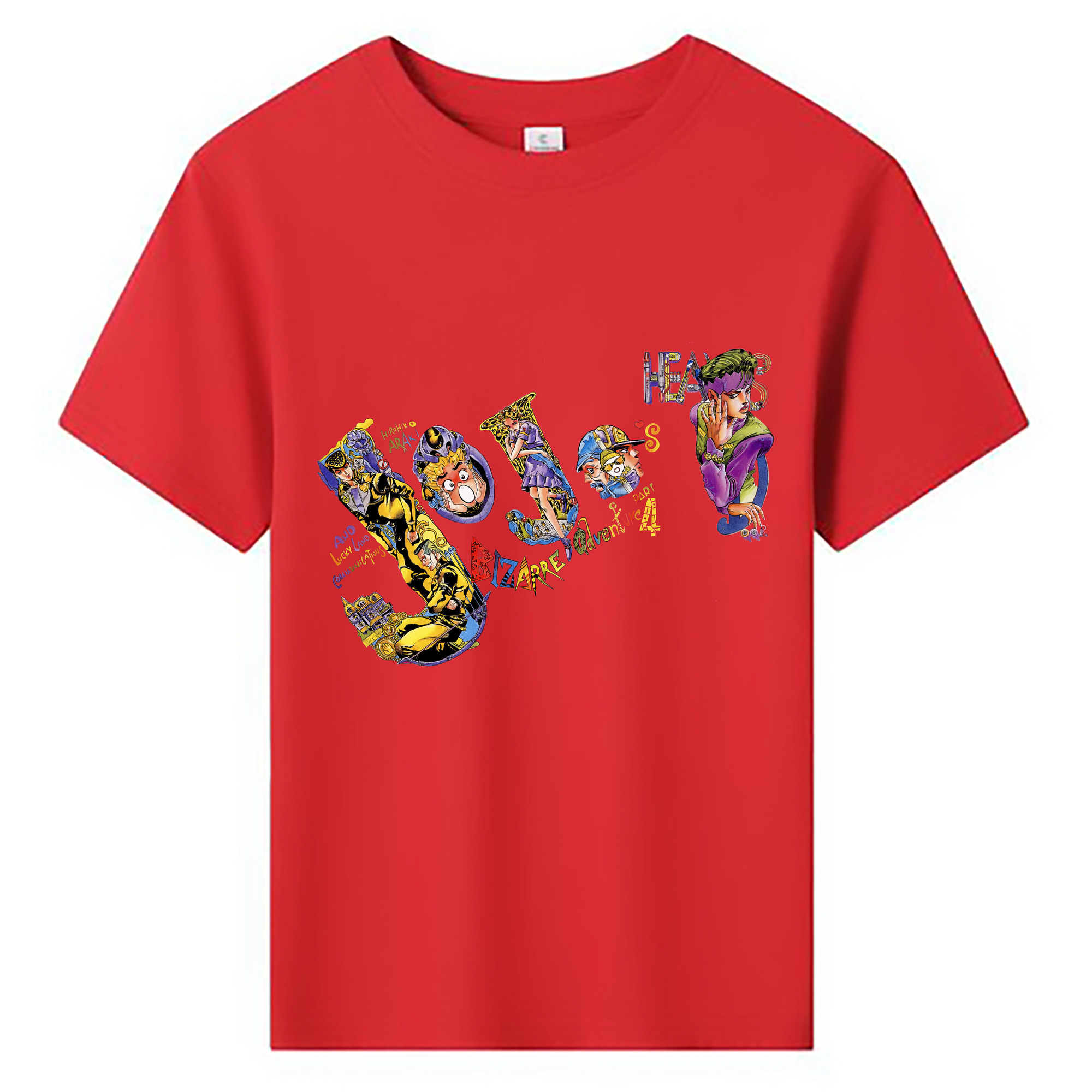 （画像用） ジョジョの奇妙な冒険 JoJo's Bizarre Adventure 綿100％キッズTシャツ（フロントプリント）