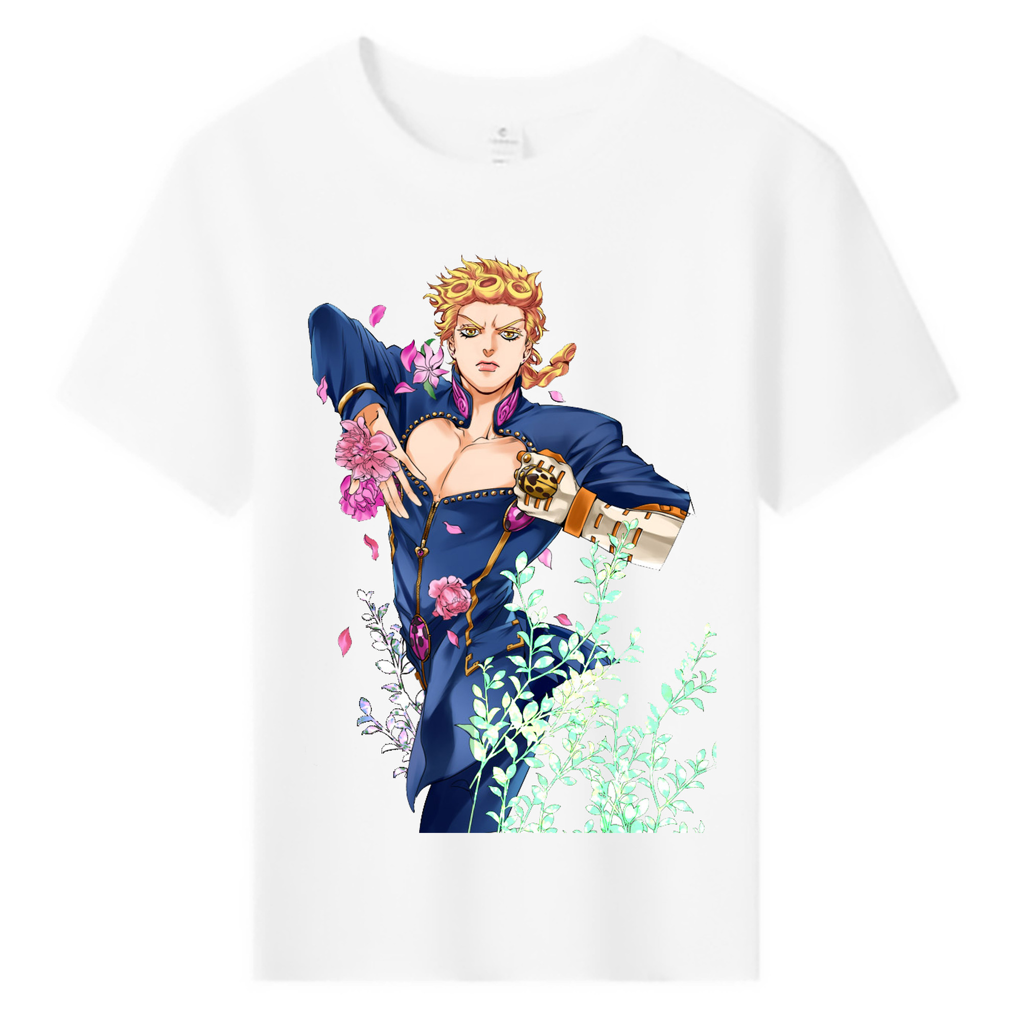 （画像用） ジョジョの奇妙な冒険 ジョルノ?ジョバァーナ JoJo's Bizarre Adventure Giorno Giovanna 綿100％キッズTシャツ（フロントプリント）
