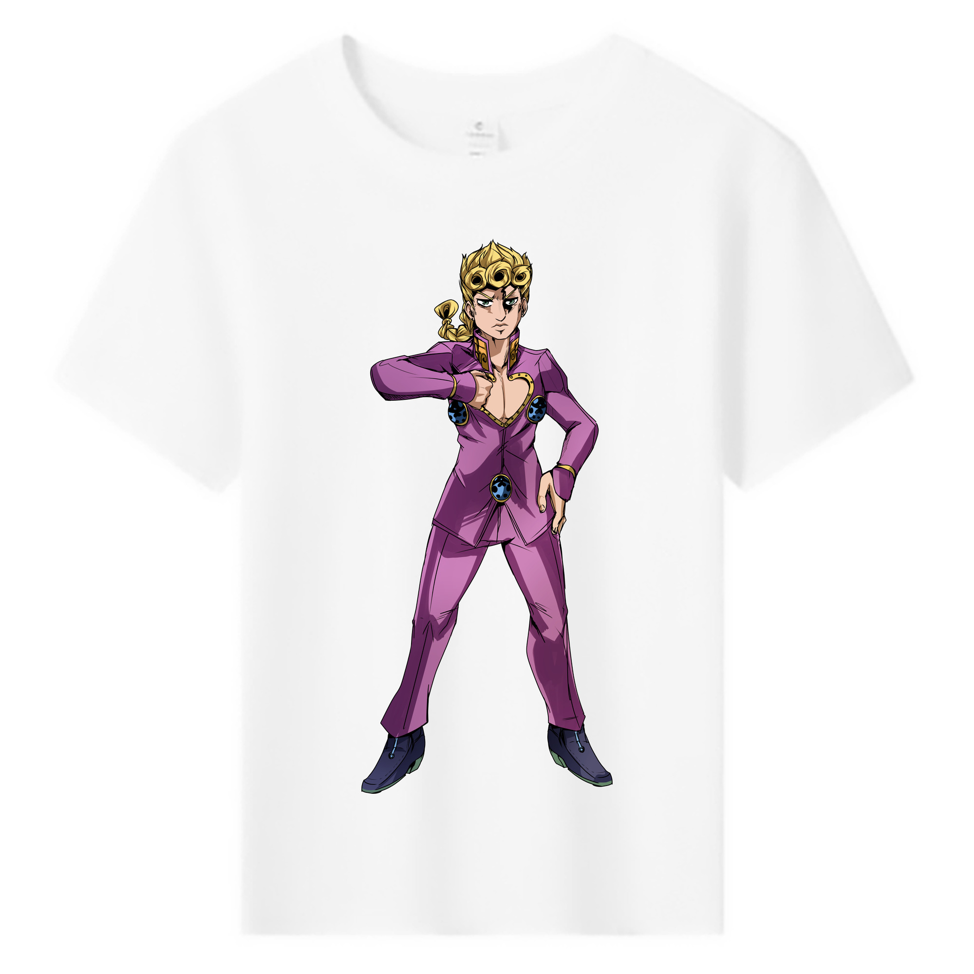 （画像用） ジョジョの奇妙な冒険 ジョルノ?ジョバァーナ JoJo's Bizarre Adventure Giorno Giovanna 綿100％キッズTシャツ（フロントプリント）