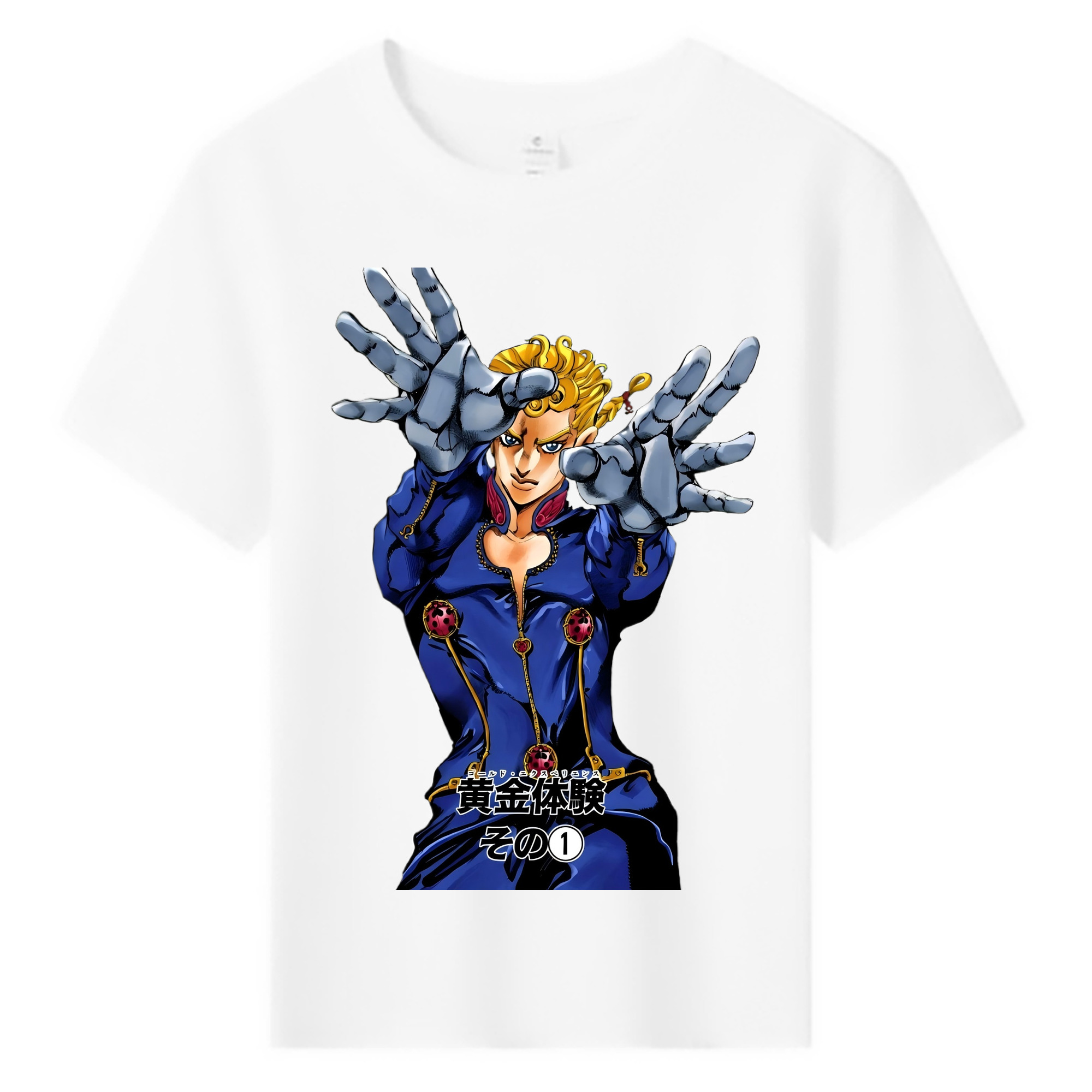 （画像用） ジョジョの奇妙な冒険 ジョルノ?ジョバァーナ JoJo's Bizarre Adventure Giorno Giovanna 綿100％キッズTシャツ（フロントプリント）