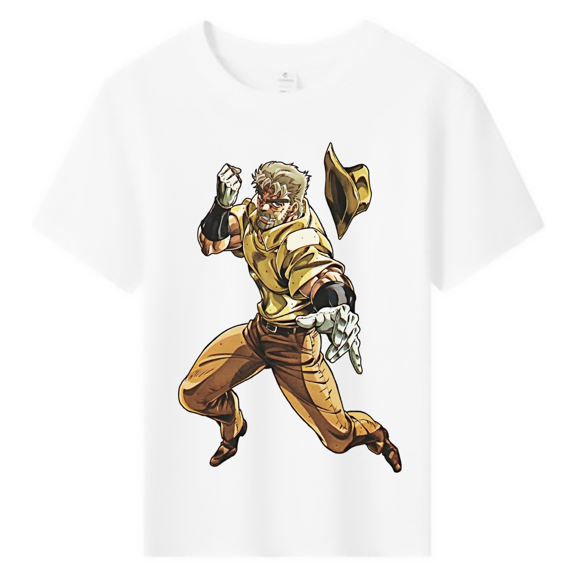 （画像用） ジョジョの奇妙な冒険 ジョセフ?ジョースター JoJo's Bizarre Adventure Joseph Joestar 綿100％キッズTシャツ（フロントプリント）