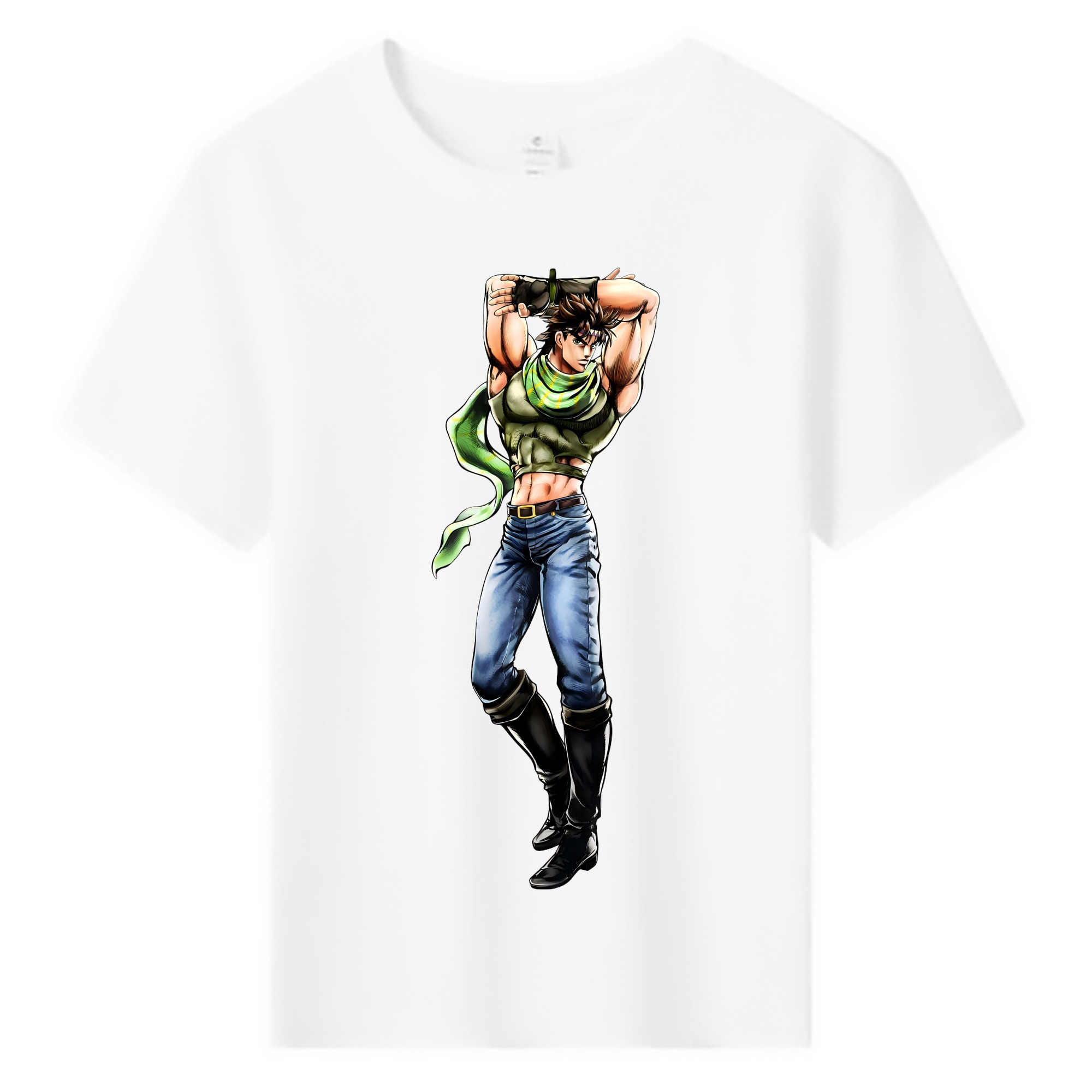 （画像用） ジョジョの奇妙な冒険 ジョセフ?ジョースター JoJo's Bizarre Adventure Joseph Joestar 綿100％キッズTシャツ（フロントプリント）