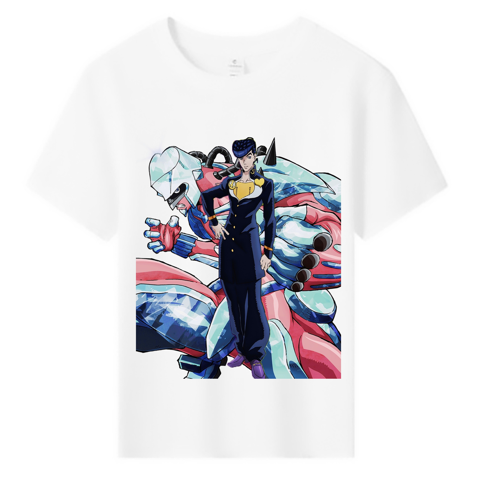 （画像用） ジョジョの奇妙な冒険 ひがしかた じょうすけ JoJo's Bizarre Adventure Higashikata Josuke 綿100％キッズTシャツ（フロントプリント）