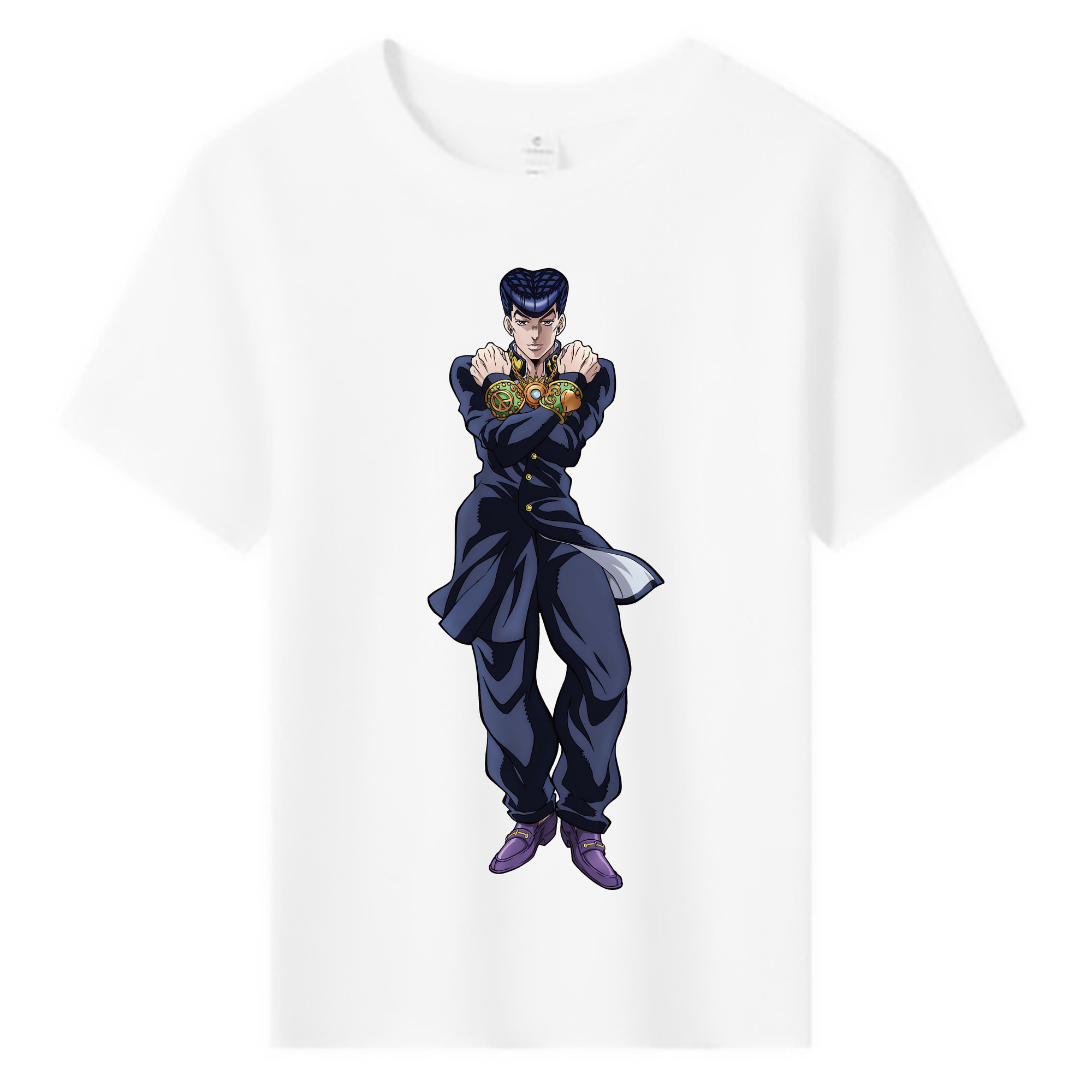 （画像用） ジョジョの奇妙な冒険 ひがしかた じょうすけ JoJo's Bizarre Adventure Higashikata Josuke 綿100％キッズTシャツ（フロントプリント）