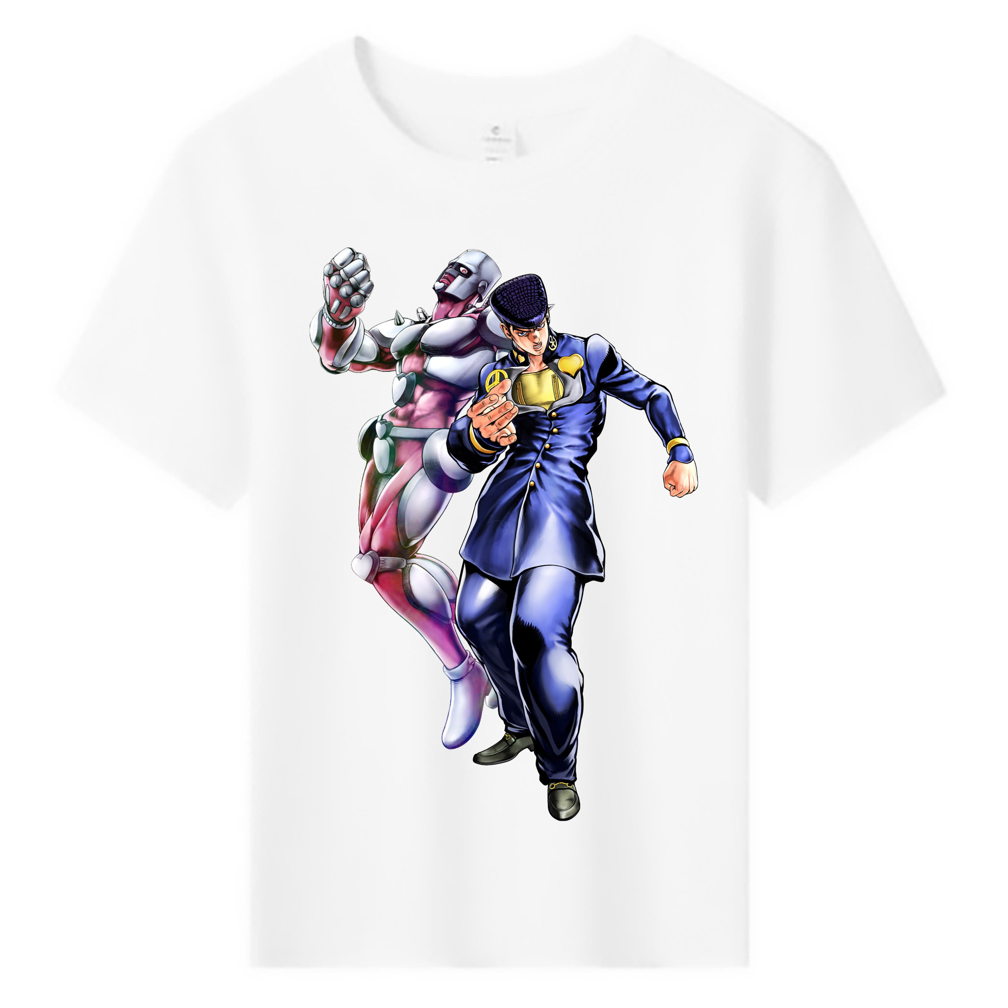 （画像用） ジョジョの奇妙な冒険 ひがしかた じょうすけ JoJo's Bizarre Adventure Higashikata Josuke 綿100％キッズTシャツ（フロントプリント）