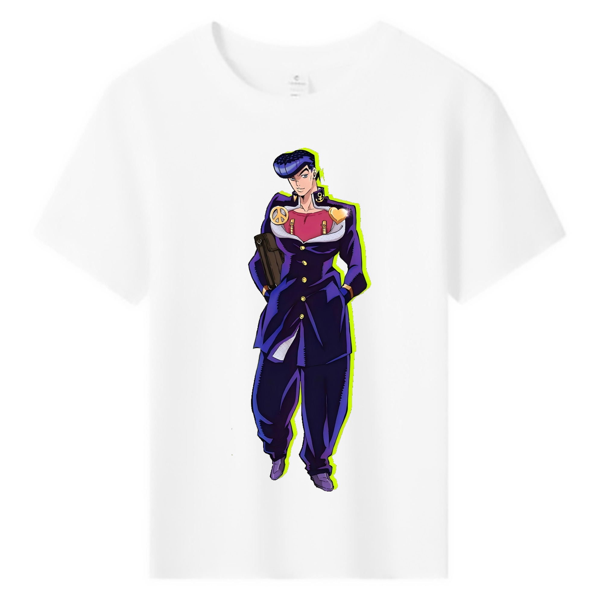 （画像用） ジョジョの奇妙な冒険 ひがしかた じょうすけ JoJo's Bizarre Adventure Higashikata Josuke 綿100％キッズTシャツ（フロントプリント）