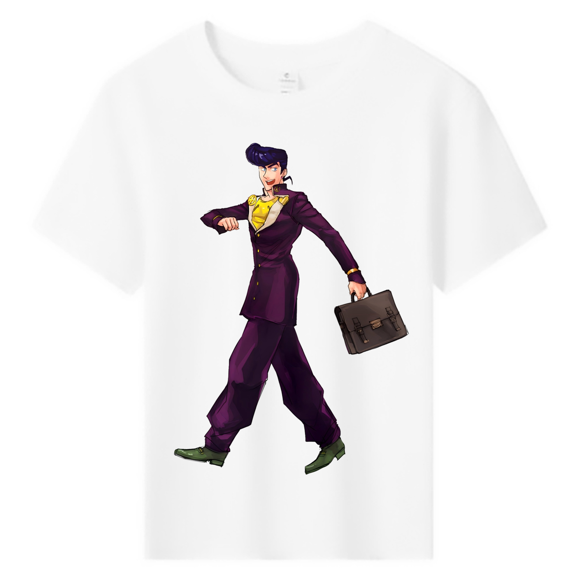 （画像用） ジョジョの奇妙な冒険 ひがしかた じょうすけ JoJo's Bizarre Adventure Higashikata Josuke 綿100％キッズTシャツ（フロントプリント）
