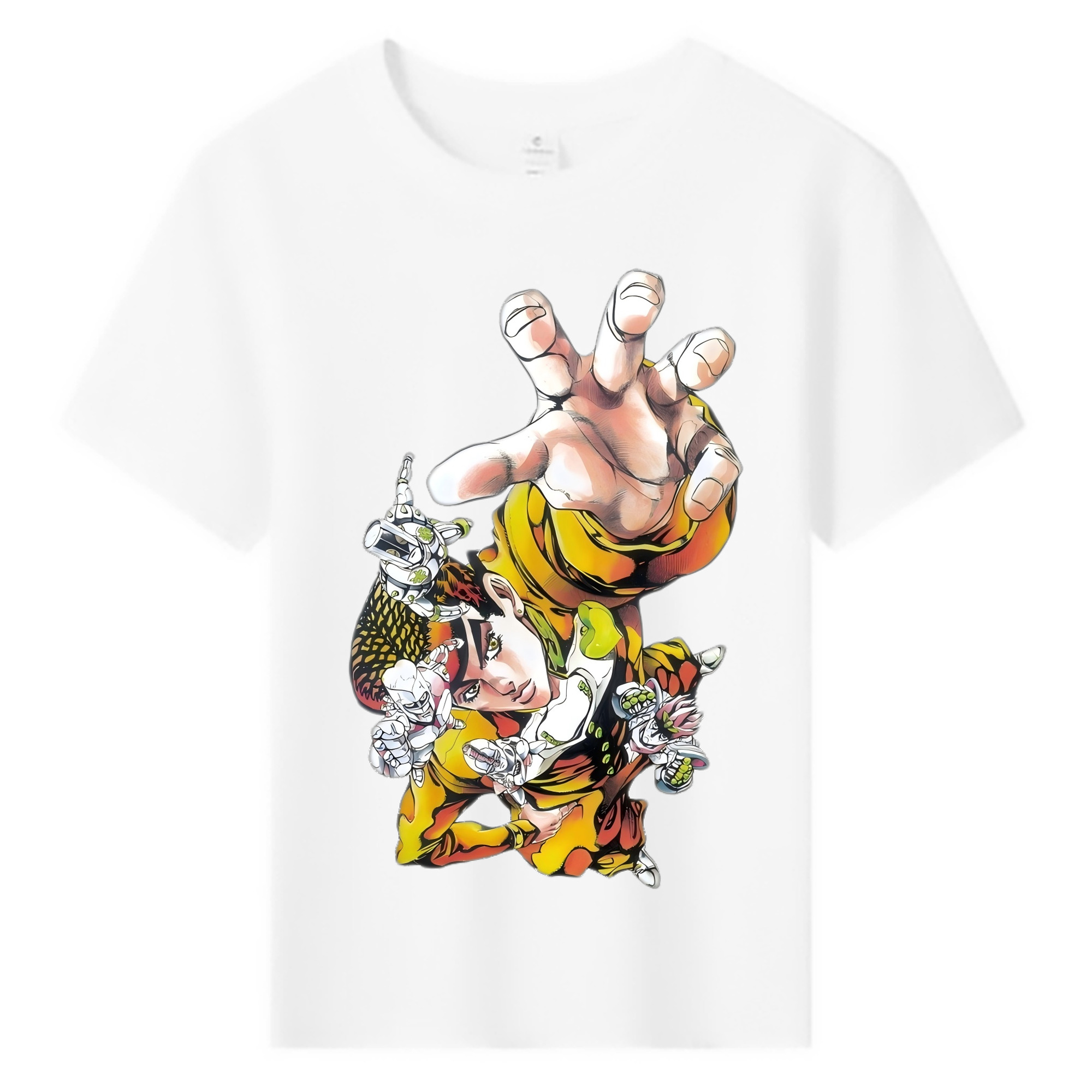 （画像用） ジョジョの奇妙な冒険 ひがしかた じょうすけ JoJo's Bizarre Adventure Higashikata Josuke 綿100％キッズTシャツ（フロントプリント）