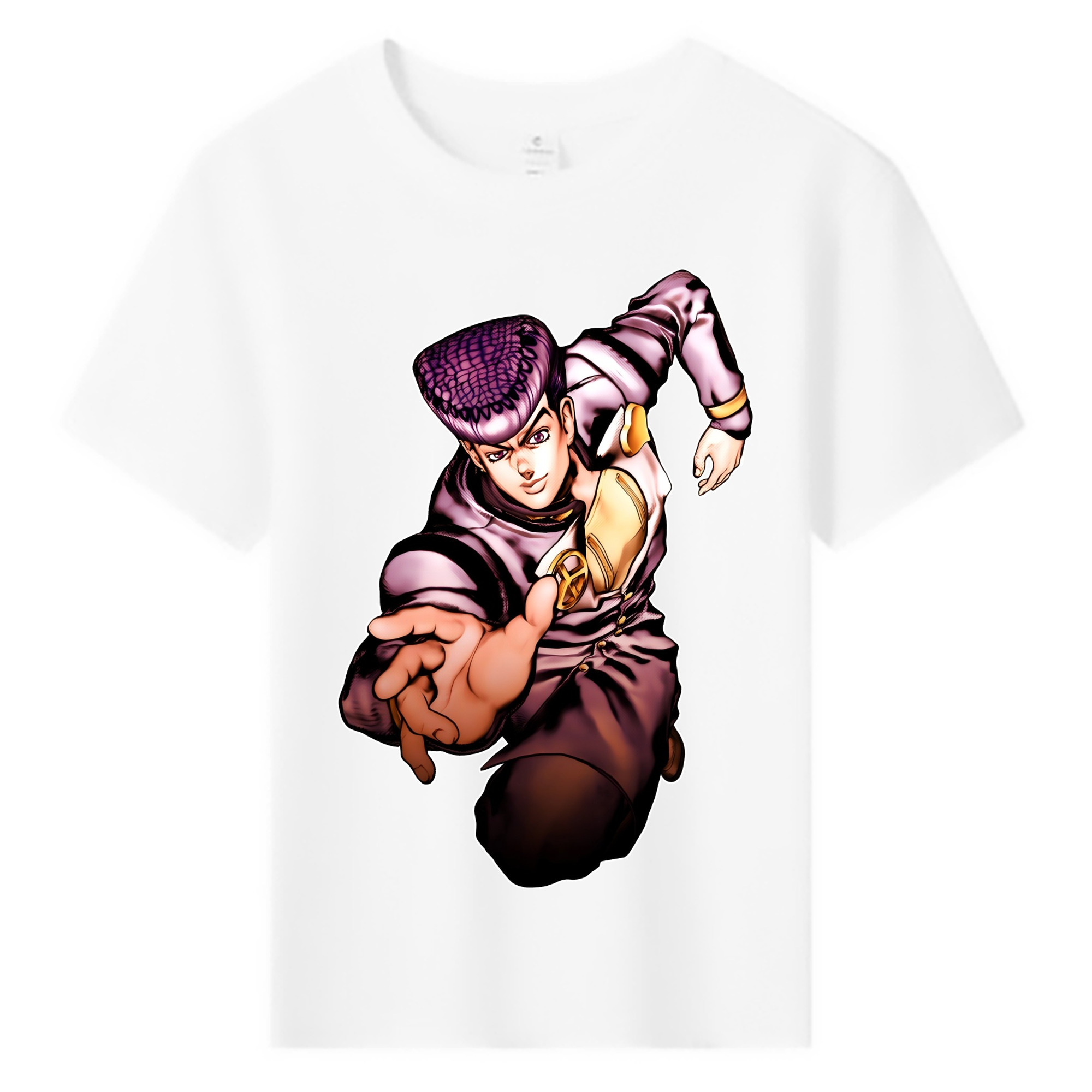 （画像用） ジョジョの奇妙な冒険 ひがしかた じょうすけ JoJo's Bizarre Adventure Higashikata Josuke 綿100％キッズTシャツ（フロントプリント）