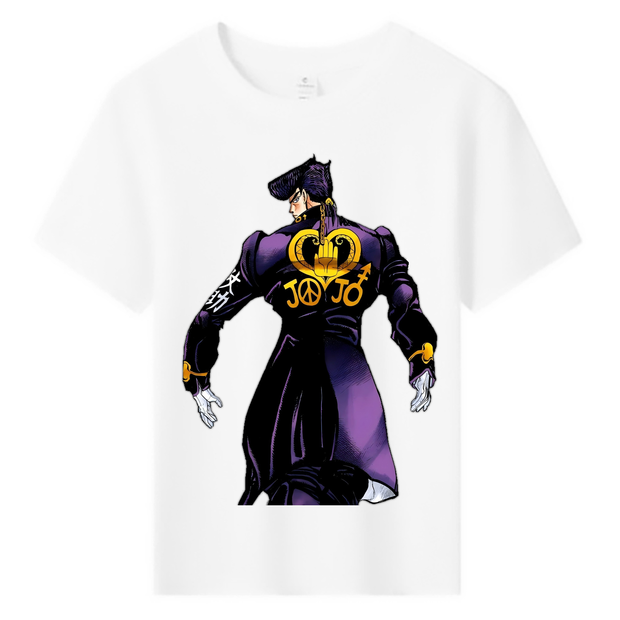 （画像用） ジョジョの奇妙な冒険 ひがしかた じょうすけ JoJo's Bizarre Adventure Higashikata Josuke 綿100％キッズTシャツ（フロントプリント）