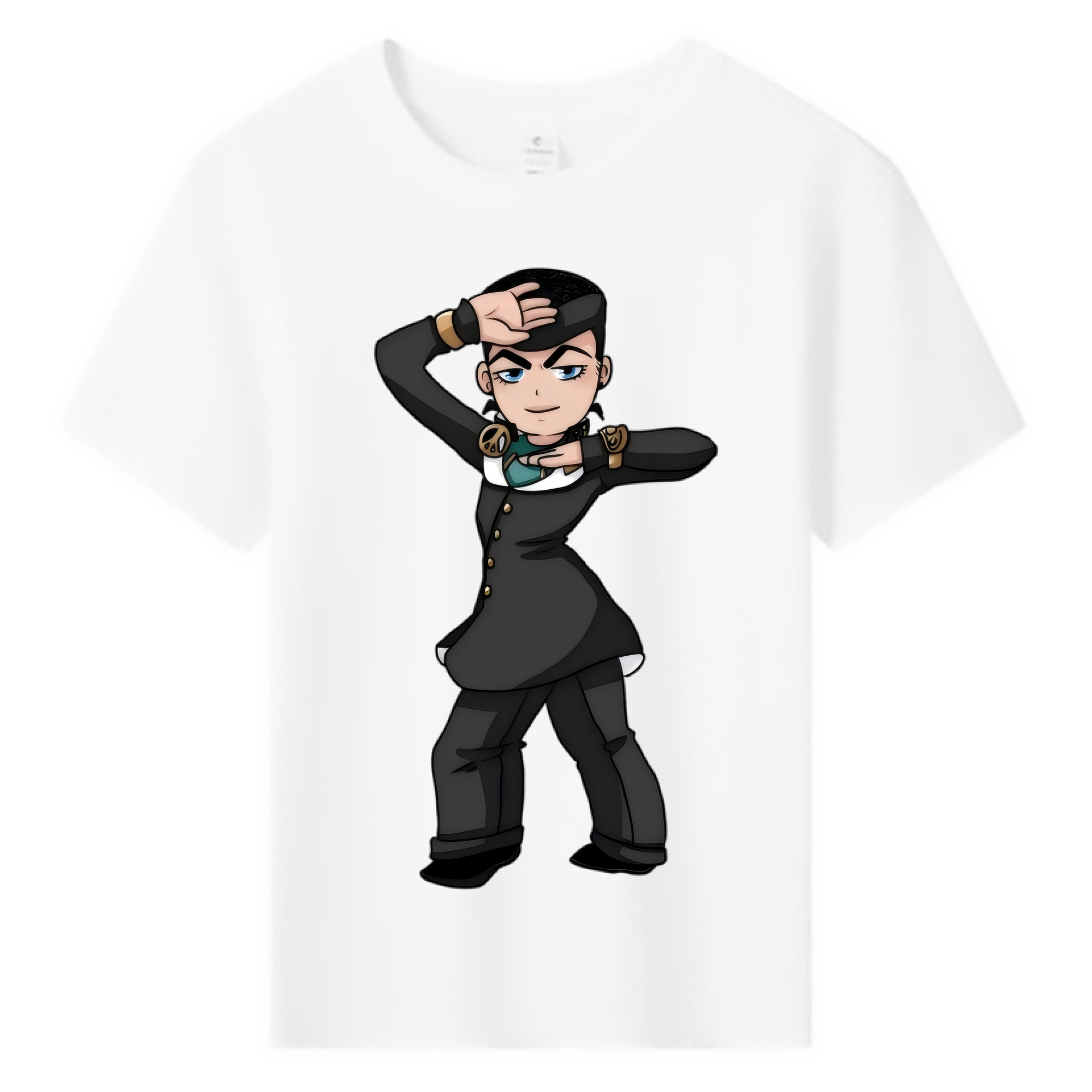 （画像用） ジョジョの奇妙な冒険 ひがしかた じょうすけ JoJo's Bizarre Adventure Higashikata Josuke 綿100％キッズTシャツ（フロントプリント）