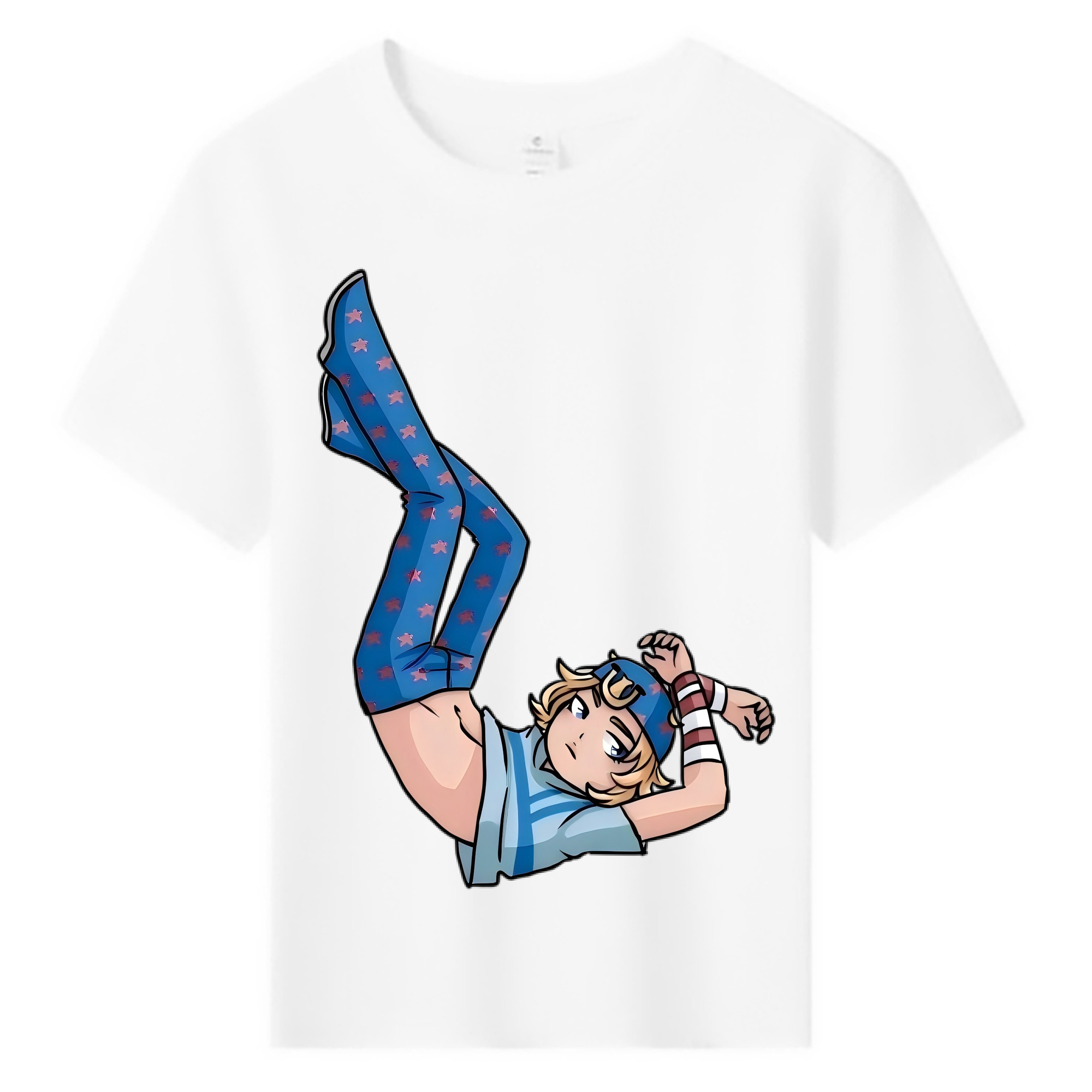 （画像用） ジョジョの奇妙な冒険 グイード?ミスタ JoJo's Bizarre Adventure Guido Mista 綿100％キッズTシャツ（フロントプリント）