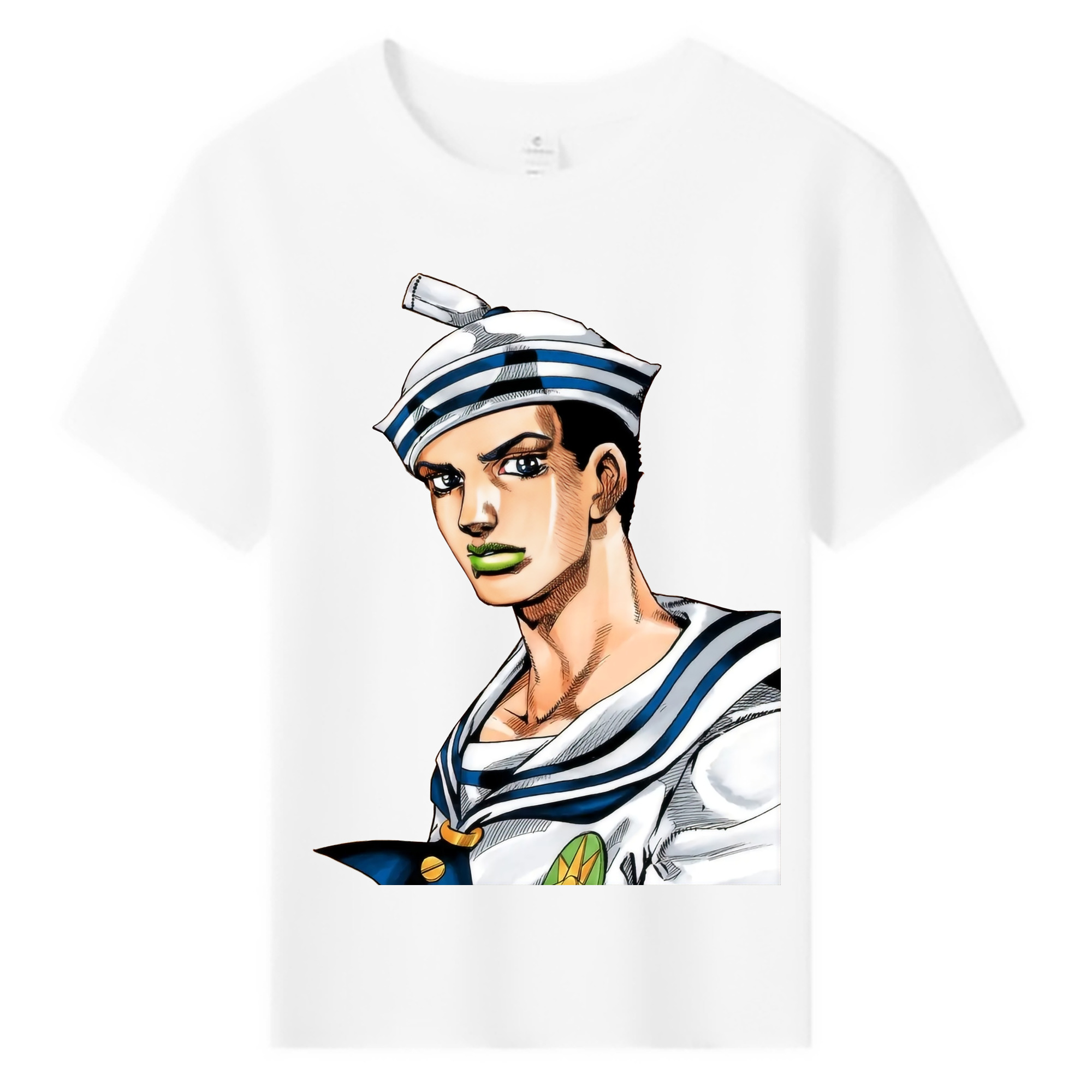 （画像用） ジョジョの奇妙な冒険 東方定助 JoJo's Bizarre Adventure Higashikata Josuke 綿100％キッズTシャツ（フロントプリント）
