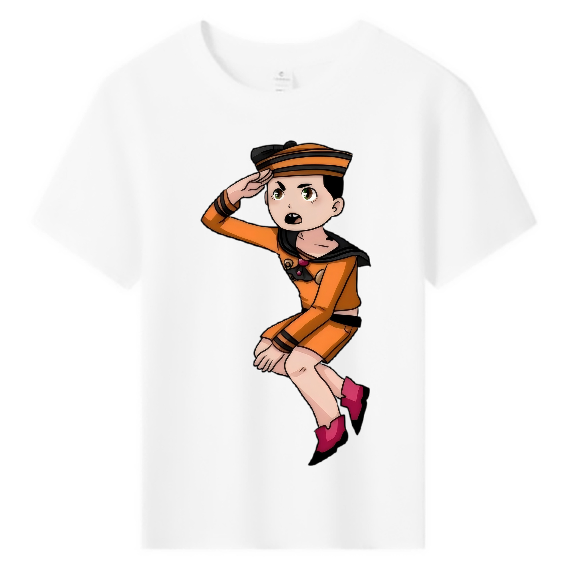 （画像用） ジョジョの奇妙な冒険 東方定助 JoJo's Bizarre Adventure Higashikata Josuke 綿100％キッズTシャツ（フロントプリント）
