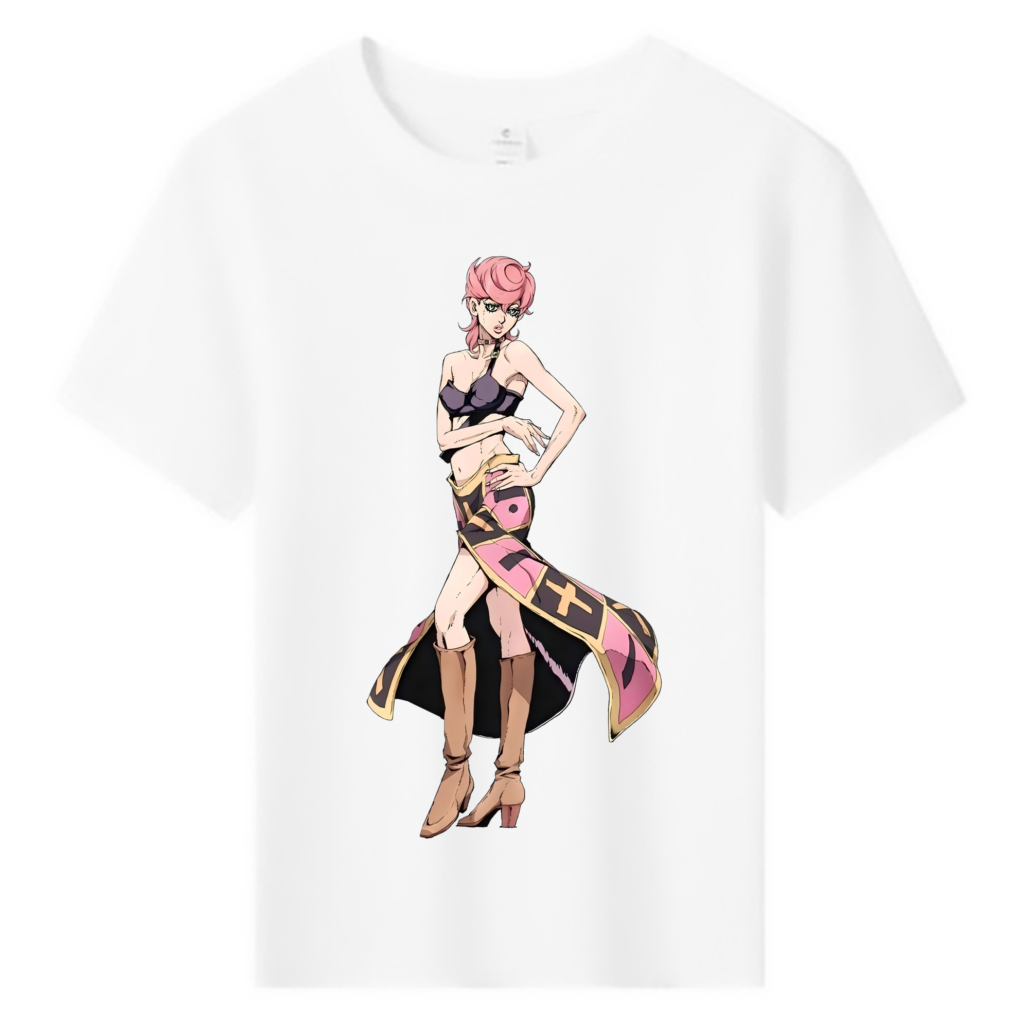 （画像用） ジョジョの奇妙な冒険 トリッシュ?ウナ JoJo's Bizarre Adventure Trish Una 綿100％キッズTシャツ（フロントプリント）