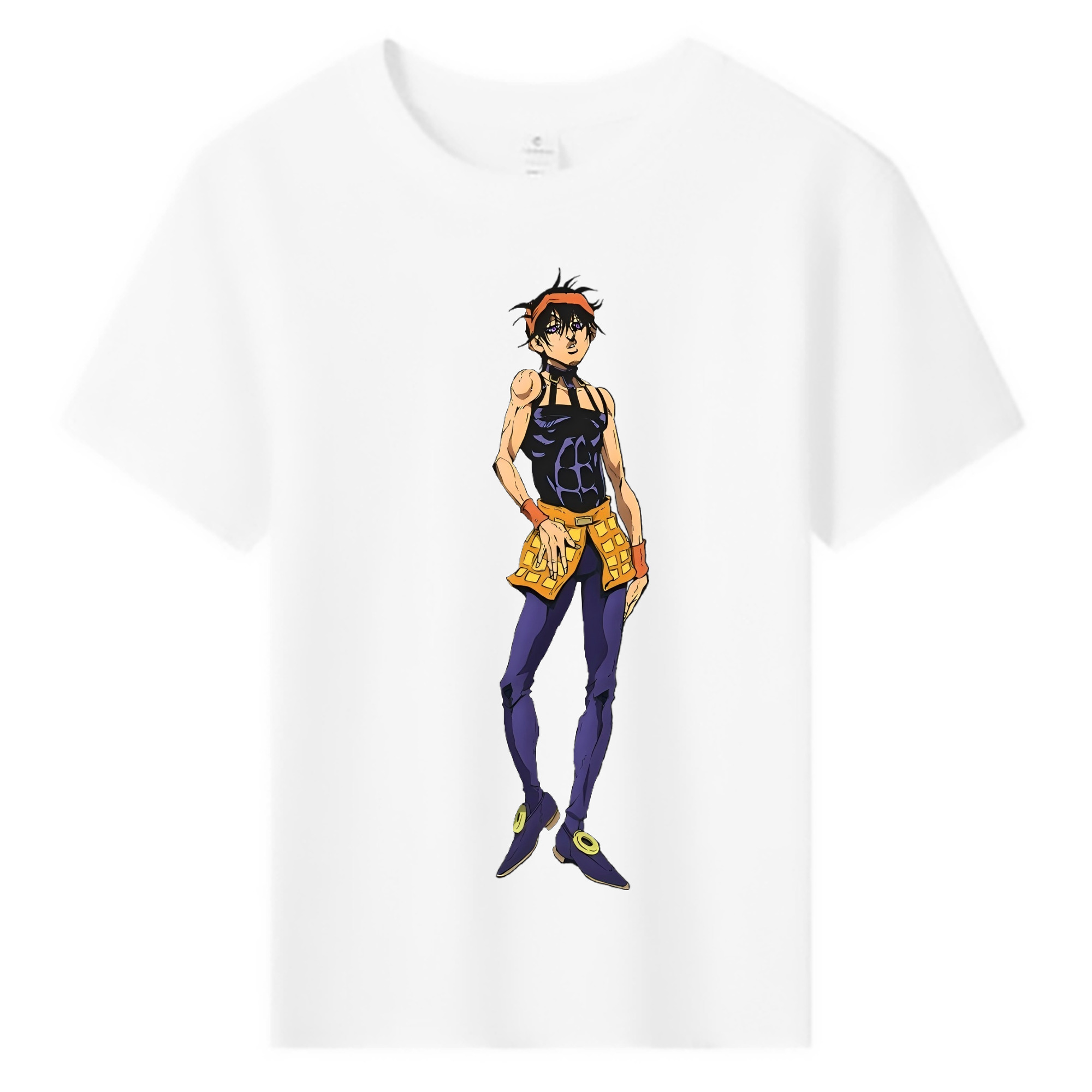 （画像用） ジョジョの奇妙な冒険 ナランチャ?ギルガ JoJo's Bizarre Adventure Narancia Ghirga 綿100％キッズTシャツ（フロントプリント）