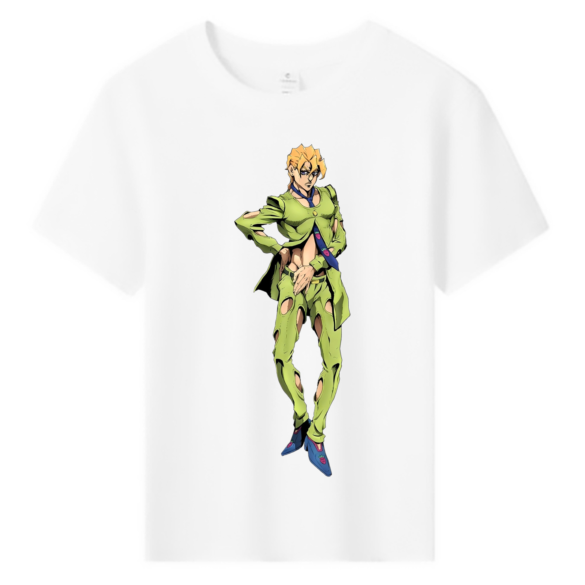 （画像用） ジョジョの奇妙な冒険 パンナコッタ?フー JoJo's Bizarre Adventure Pannacotta Fugo 綿100％キッズTシャツ（フロントプリント）