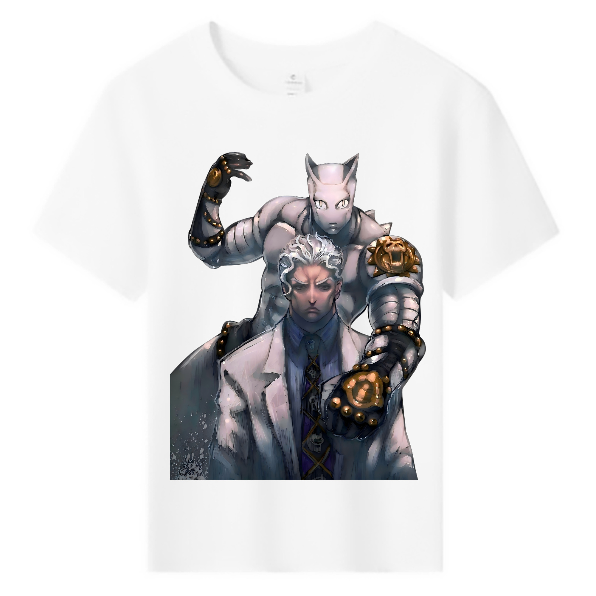 （画像用） ジョジョの奇妙な冒険 きら よしかげ JoJo's Bizarre Adventure Kira Yoshikage 綿100％キッズTシャツ（フロントプリント）