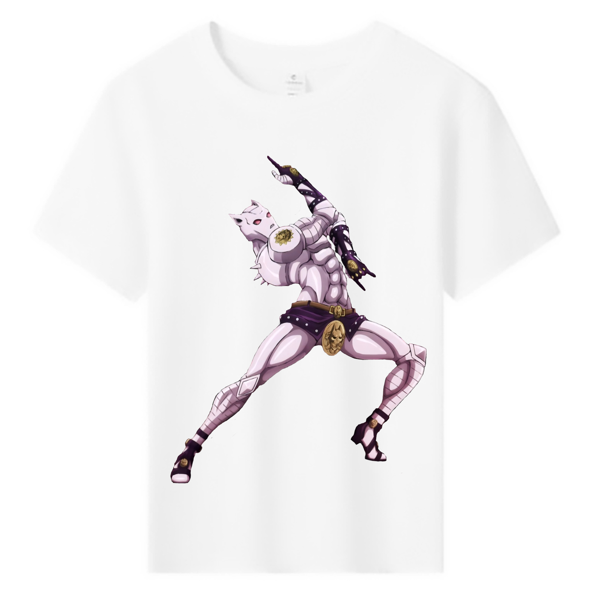（画像用） ジョジョの奇妙な冒険 きら よしかげ JoJo's Bizarre Adventure Kira Yoshikage 綿100％キッズTシャツ（フロントプリント）