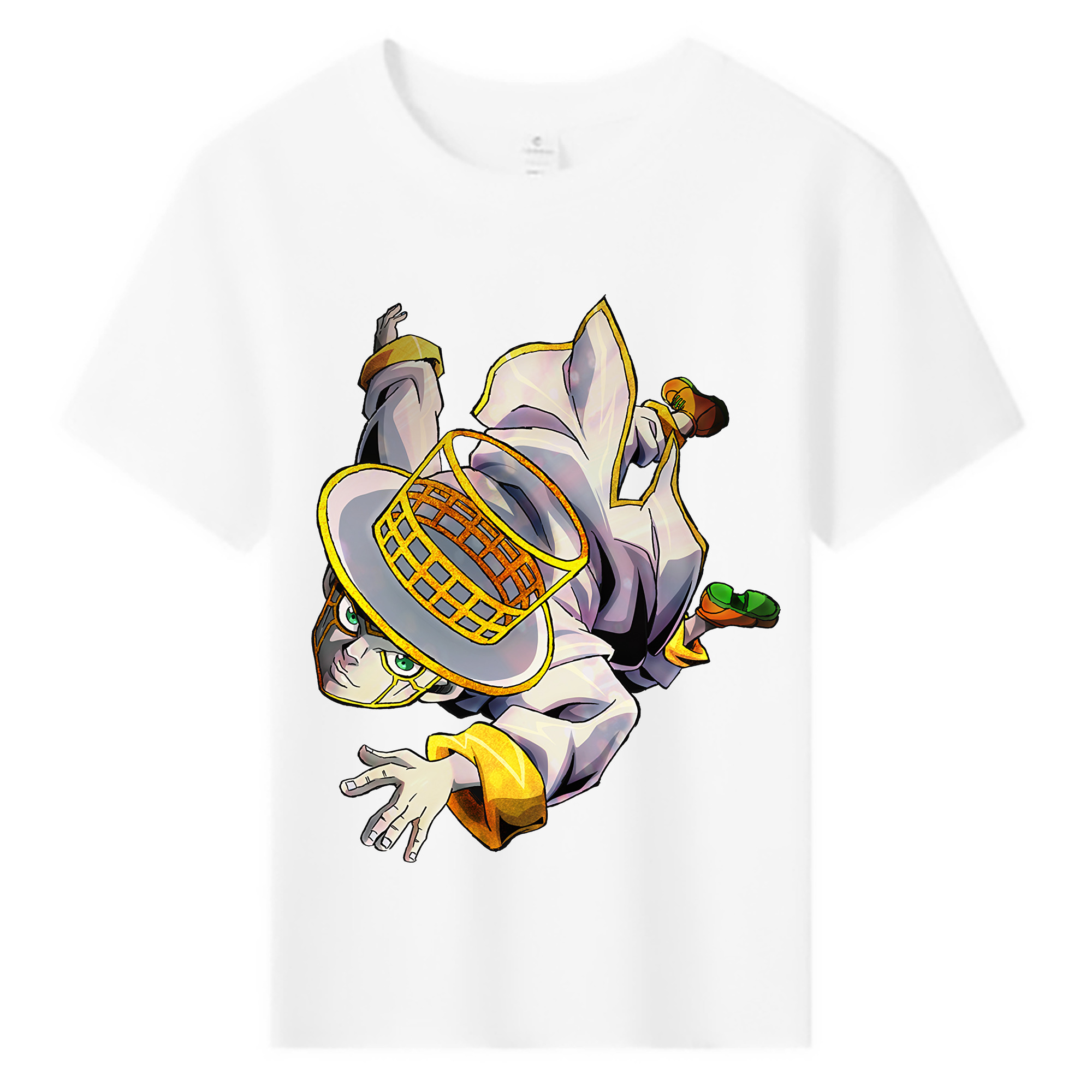 （画像用） ジョジョの奇妙な冒険 岸辺 露伴（きしべ ろはん） JoJo's Bizarre Adventure Rohan Kishibe 綿100％キッズTシャツ（フロントプリント）