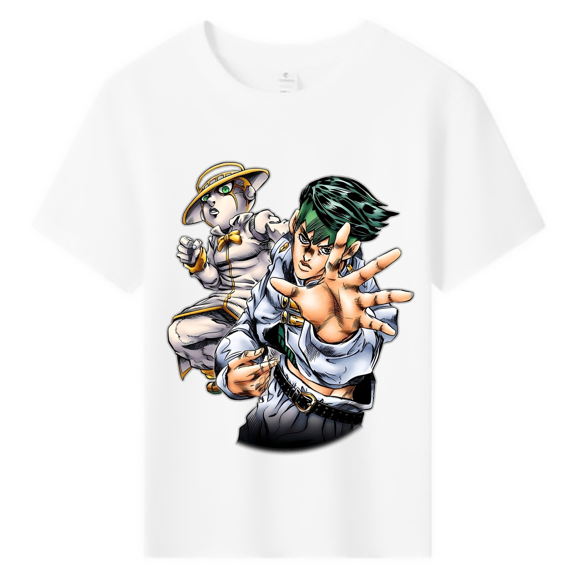（画像用） ジョジョの奇妙な冒険 岸辺 露伴（きしべ ろはん） JoJo's Bizarre Adventure Rohan Kishibe 綿100％キッズTシャツ（フロントプリント）