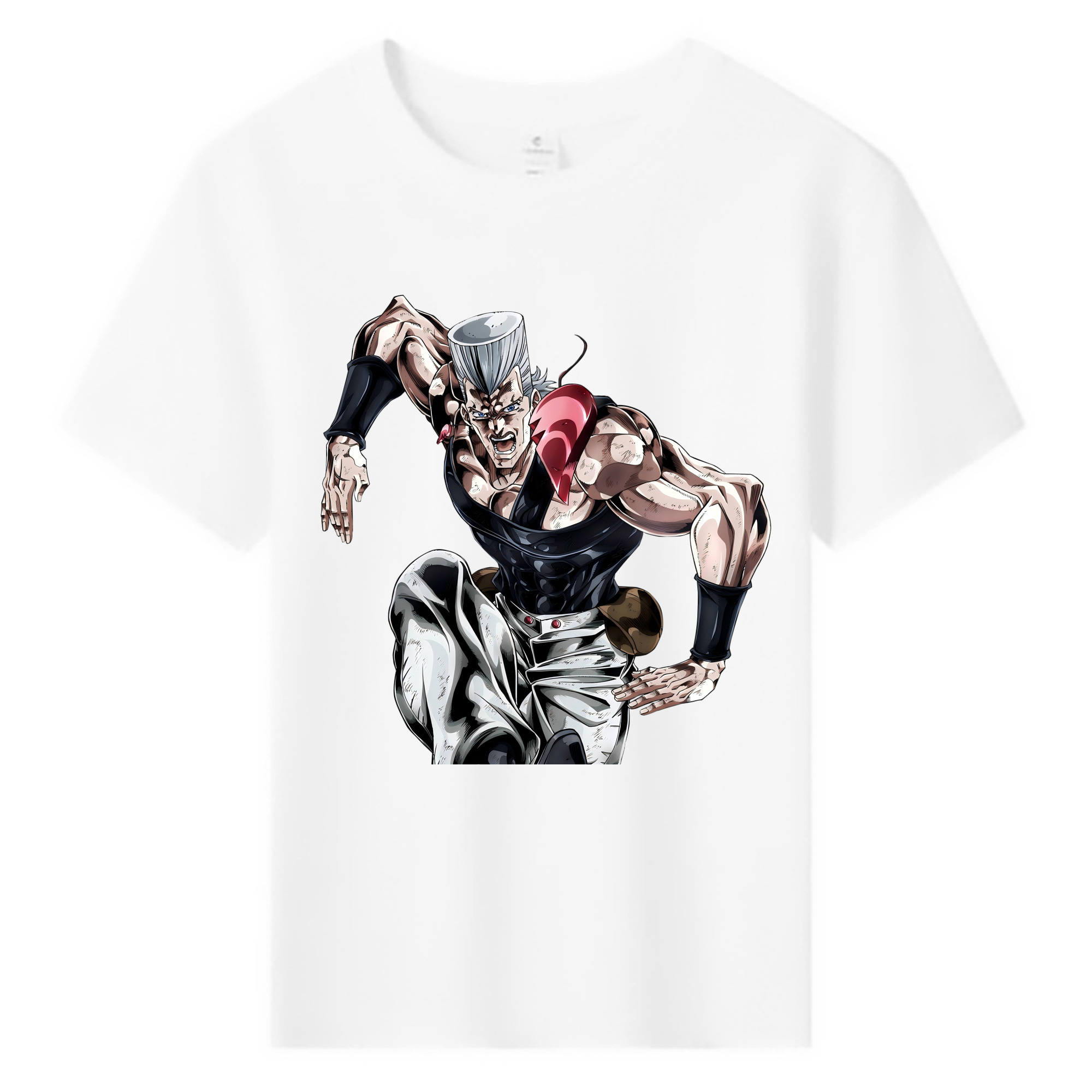 （画像用） ジョジョの奇妙な冒険 ジャン＝ピエール?ポルナレフ JoJo's Bizarre Adventure Jan Pierre Polnareff 綿100％キッズTシャツ（フロントプリント）