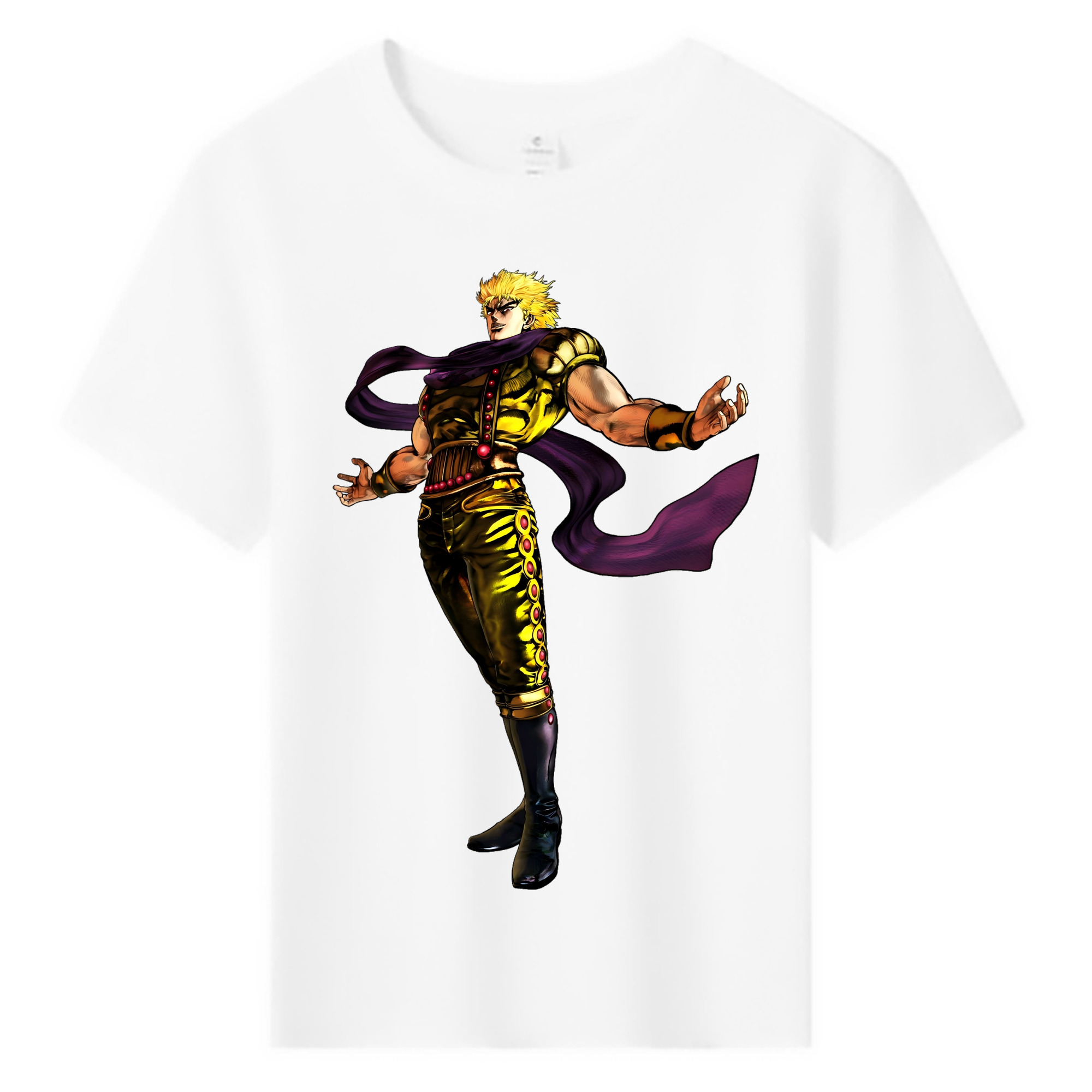 （画像用） ジョジョの奇妙な冒険 ディオ?ブランドー JoJo's Bizarre Adventure Dio Brando 綿100％キッズTシャツ（フロントプリント）