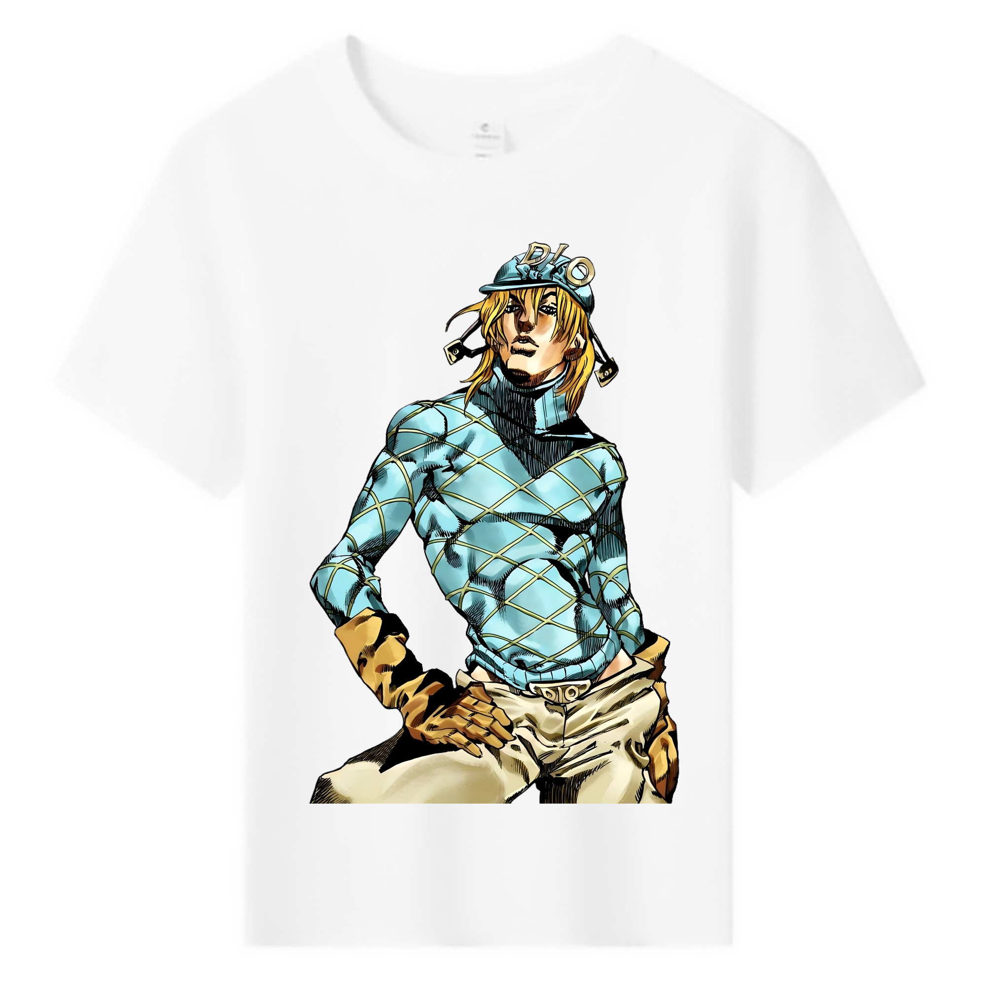 （画像用） ジョジョの奇妙な冒険 ディオ?ブランドー JoJo's Bizarre Adventure Dio Brando 綿100％キッズTシャツ（フロントプリント）
