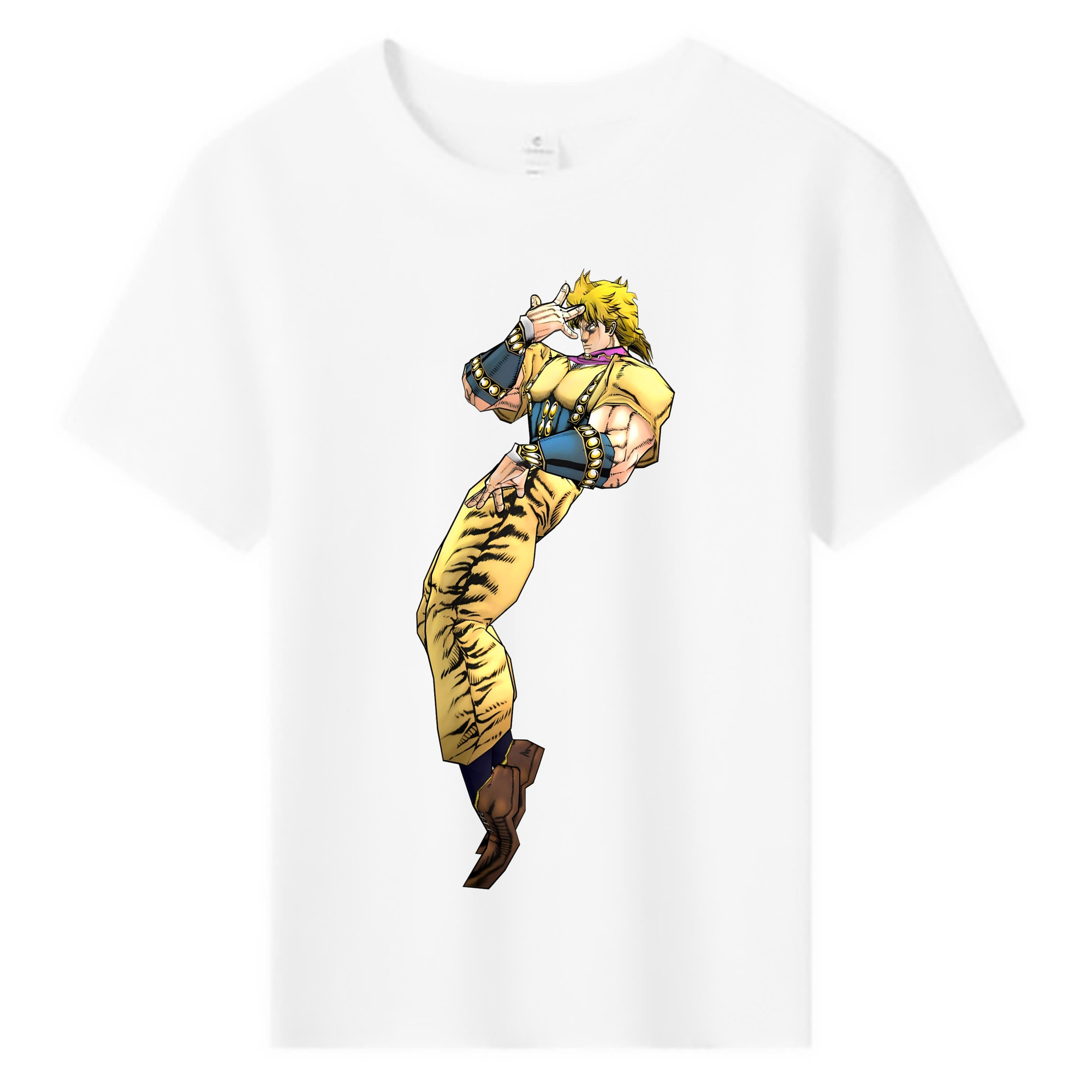 （画像用） ジョジョの奇妙な冒険 ディオ?ブランドー JoJo's Bizarre Adventure Dio Brando 綿100％キッズTシャツ（フロントプリント）