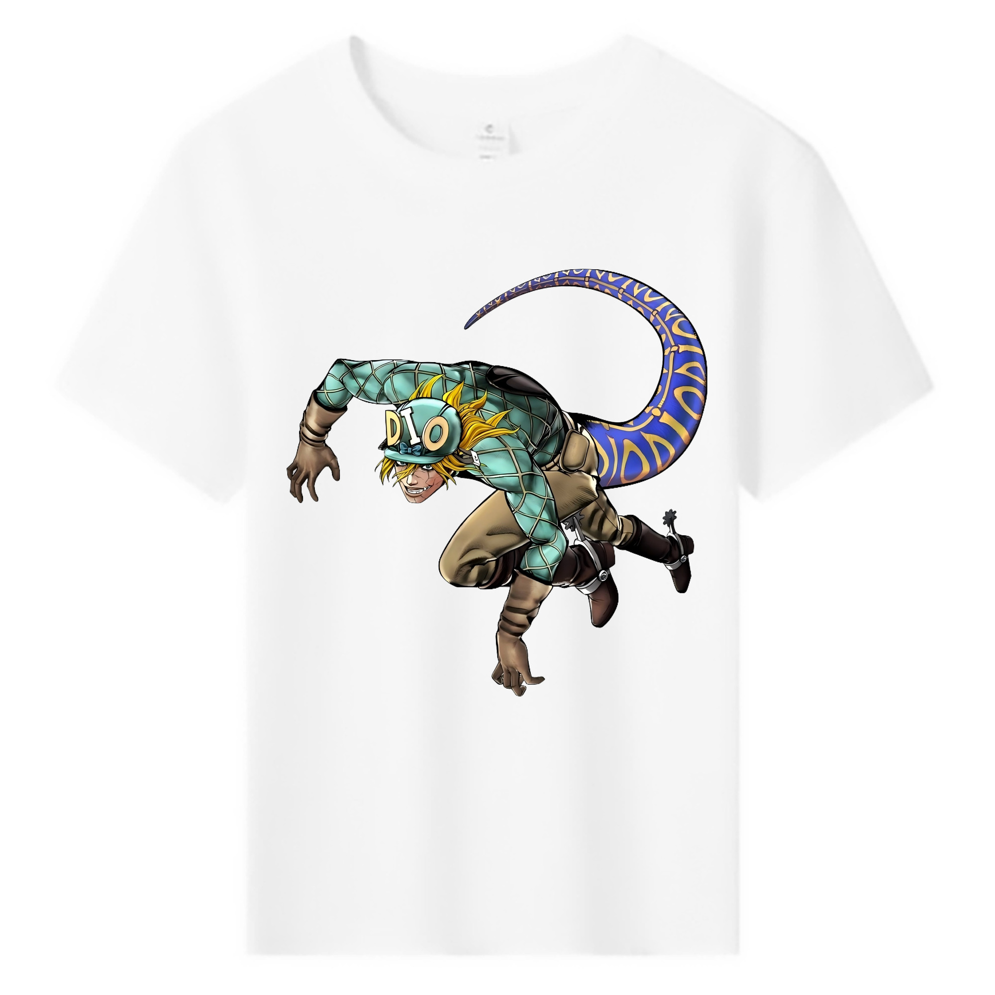 （画像用） ジョジョの奇妙な冒険 ディオ?ブランドー JoJo's Bizarre Adventure Dio Brando 綿100％キッズTシャツ（フロントプリント）