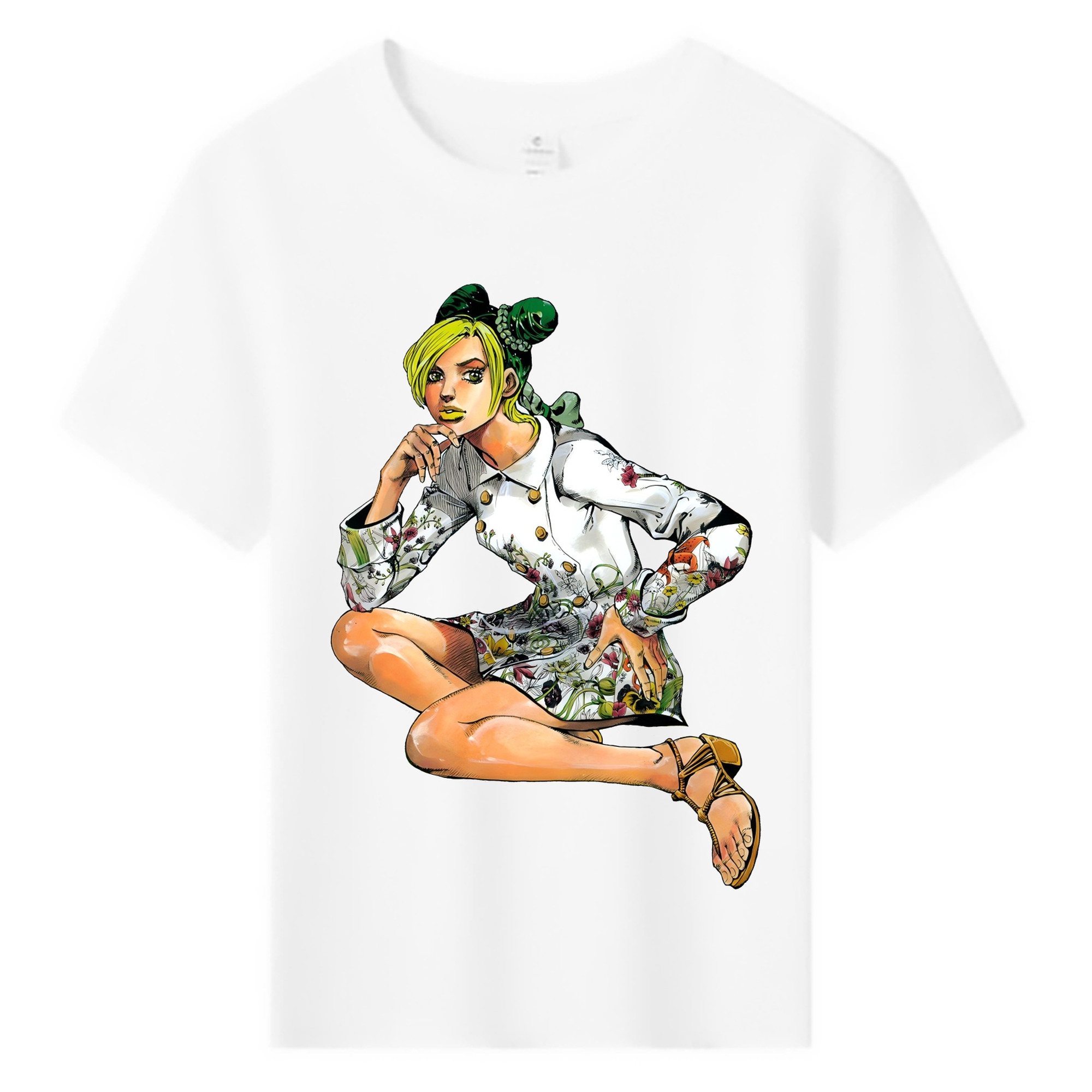 （画像用） "ジョジョの奇妙な冒険 くうじょう ジョリーン JoJo's Bizarre Adventure Jolyne Cujoh " 綿100％キッズTシャツ（フロントプリント）