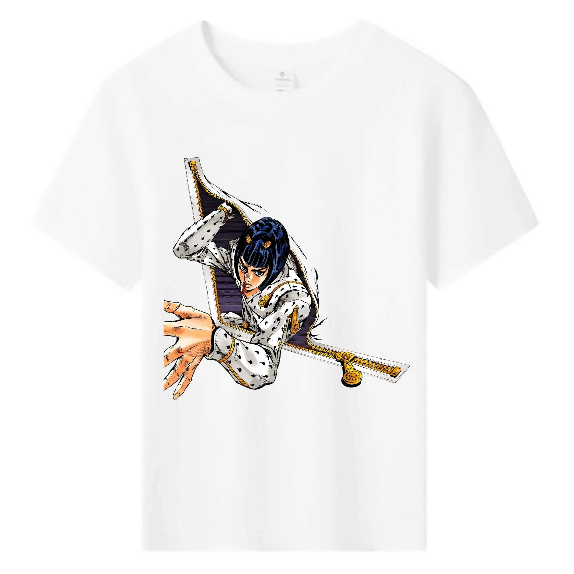 （画像用） ジョジョの奇妙な冒険 ブローノ?ブチャラティ JoJo's Bizarre Adventure Bruno Bucciarati 綿100％キッズTシャツ（フロントプリント）