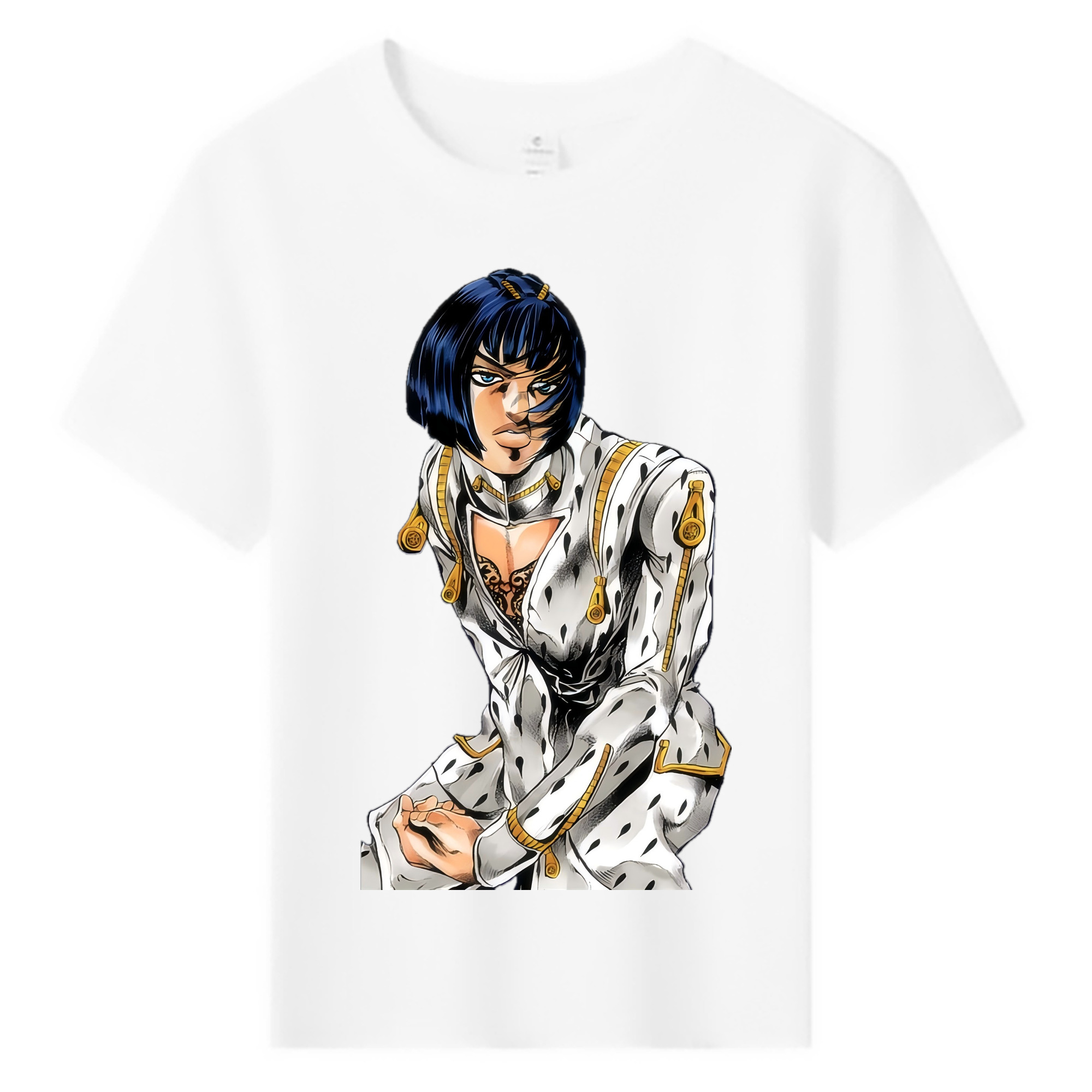 （画像用） ジョジョの奇妙な冒険 ブローノ?ブチャラティ JoJo's Bizarre Adventure Bruno Bucciarati 綿100％キッズTシャツ（フロントプリント）