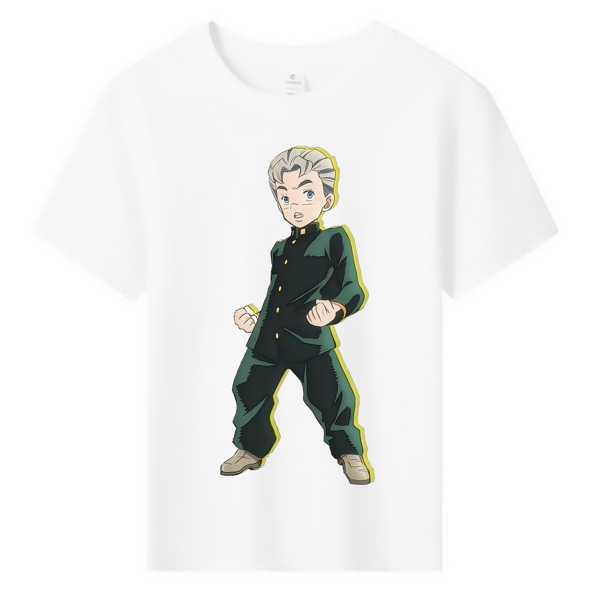 （画像用） ジョジョの奇妙な冒険 広瀨康一 JoJo's Bizarre Adventure Hirose Koichi 綿100％キッズTシャツ（フロントプリント）