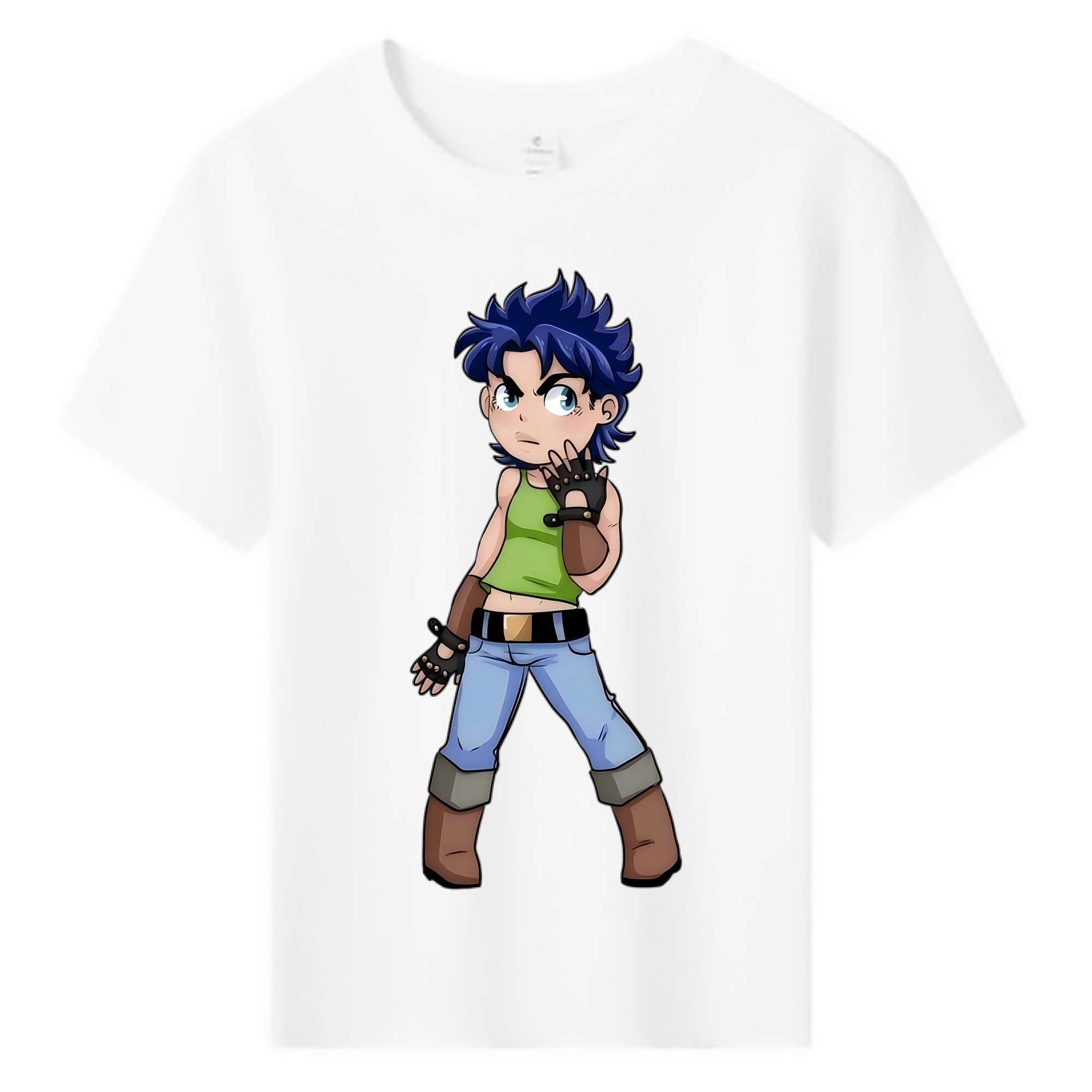 （画像用） ジョジョの奇妙な冒険 広瀨康一 JoJo's Bizarre Adventure Hirose Koichi 綿100％キッズTシャツ（フロントプリント）