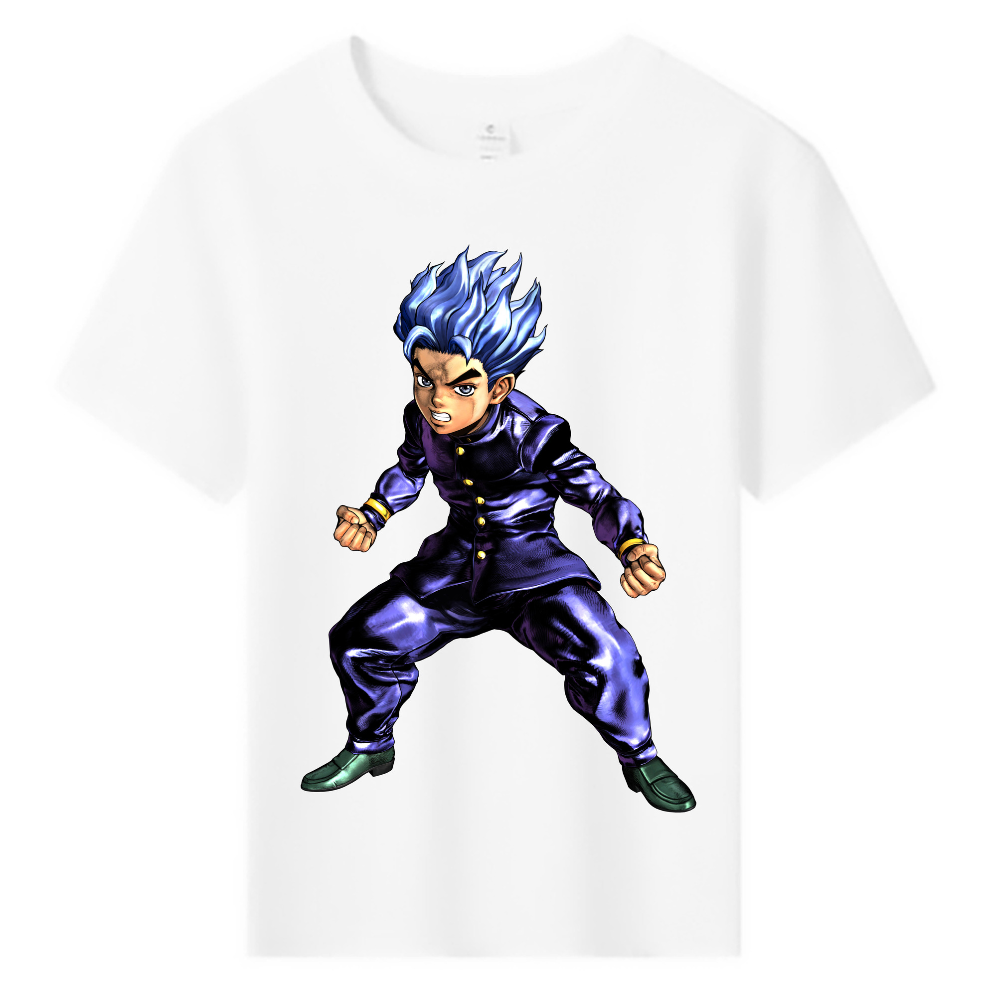 （画像用） ジョジョの奇妙な冒険 広瀨康一 JoJo's Bizarre Adventure Hirose Koichi 綿100％キッズTシャツ（フロントプリント）
