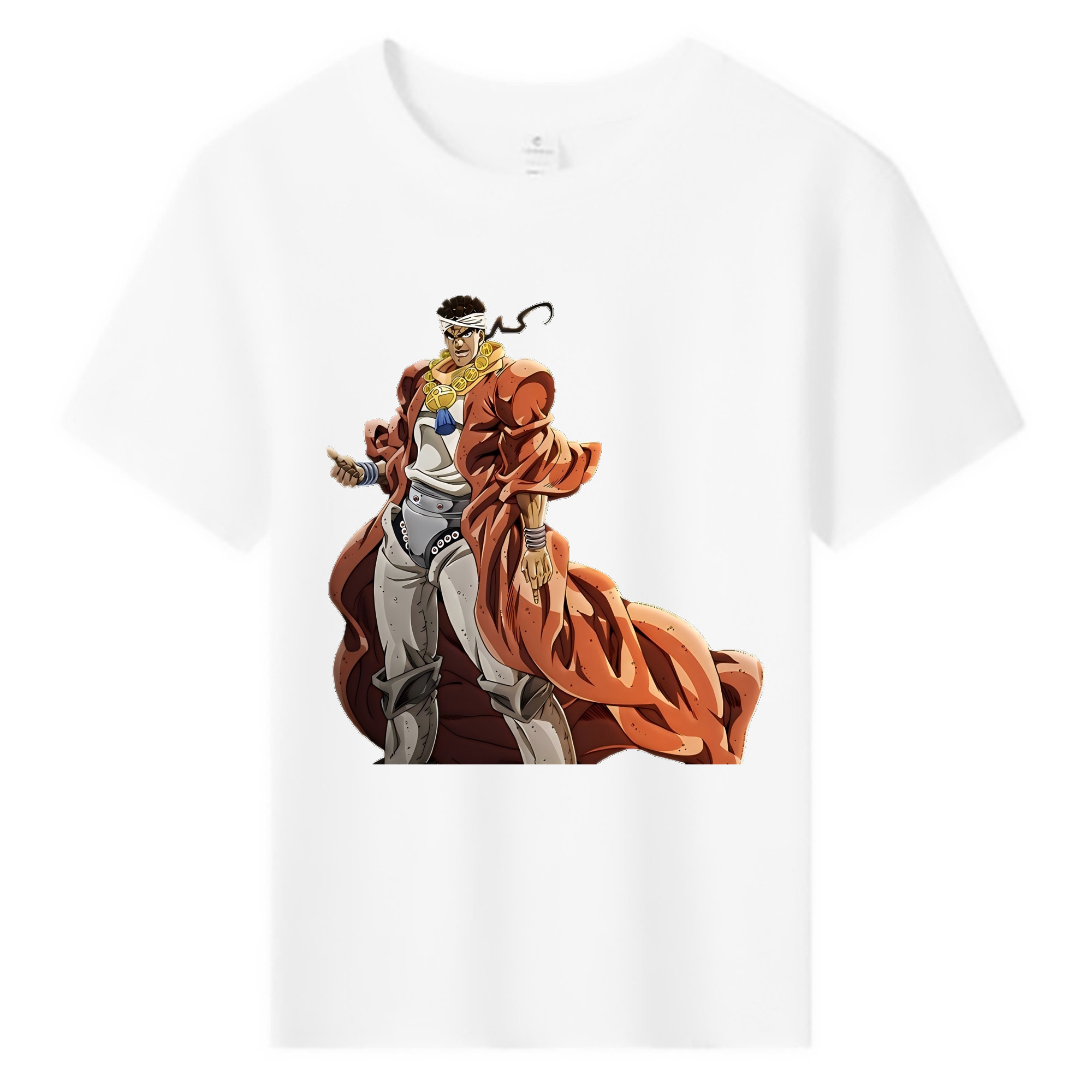（画像用） ジョジョの奇妙な冒険 ムハンマド?アブドゥル JoJo's Bizarre Adventure Muhammad Avdol 綿100％キッズTシャツ（フロントプリント）