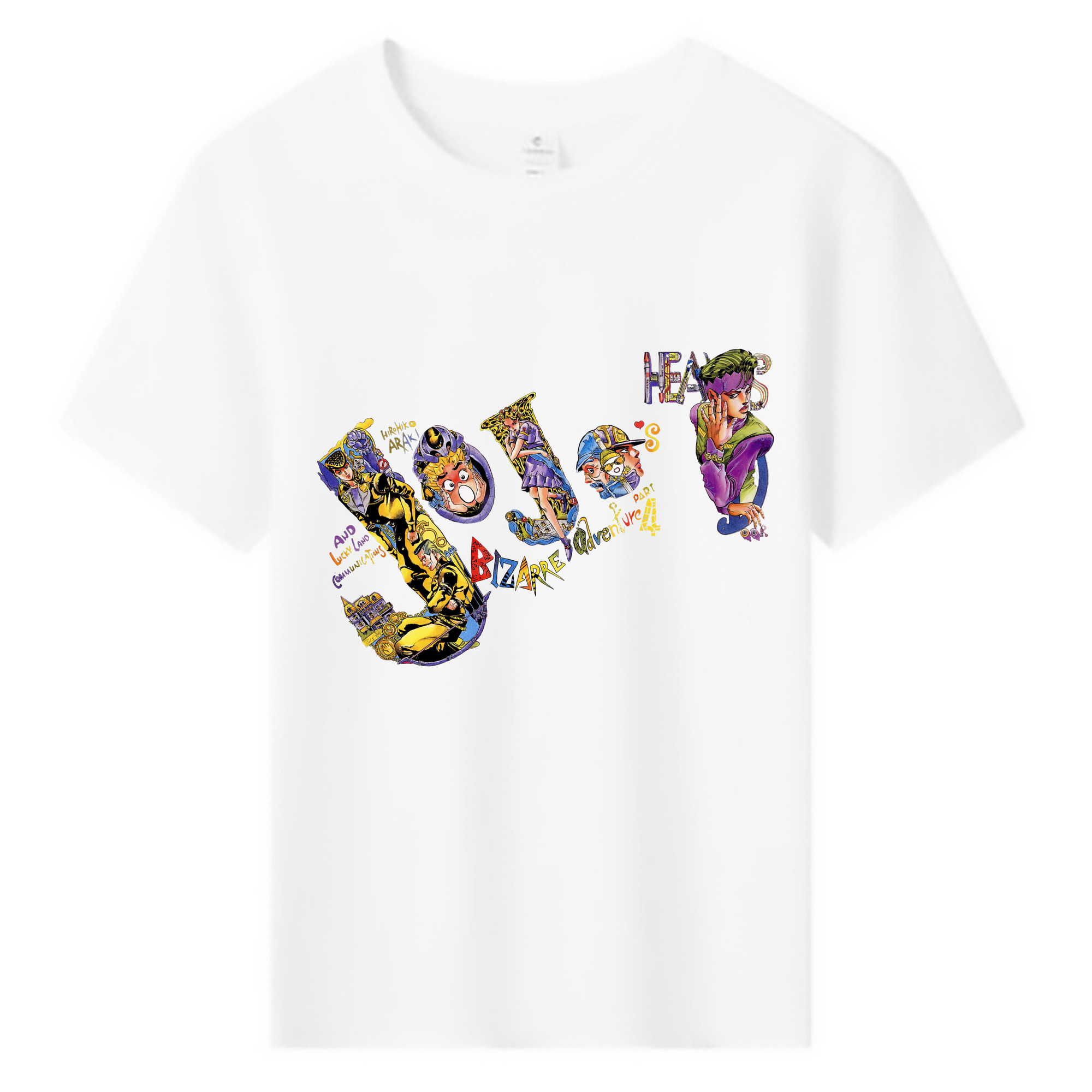 （画像用） ジョジョの奇妙な冒険 JoJo's Bizarre Adventure 綿100％キッズTシャツ（フロントプリント）