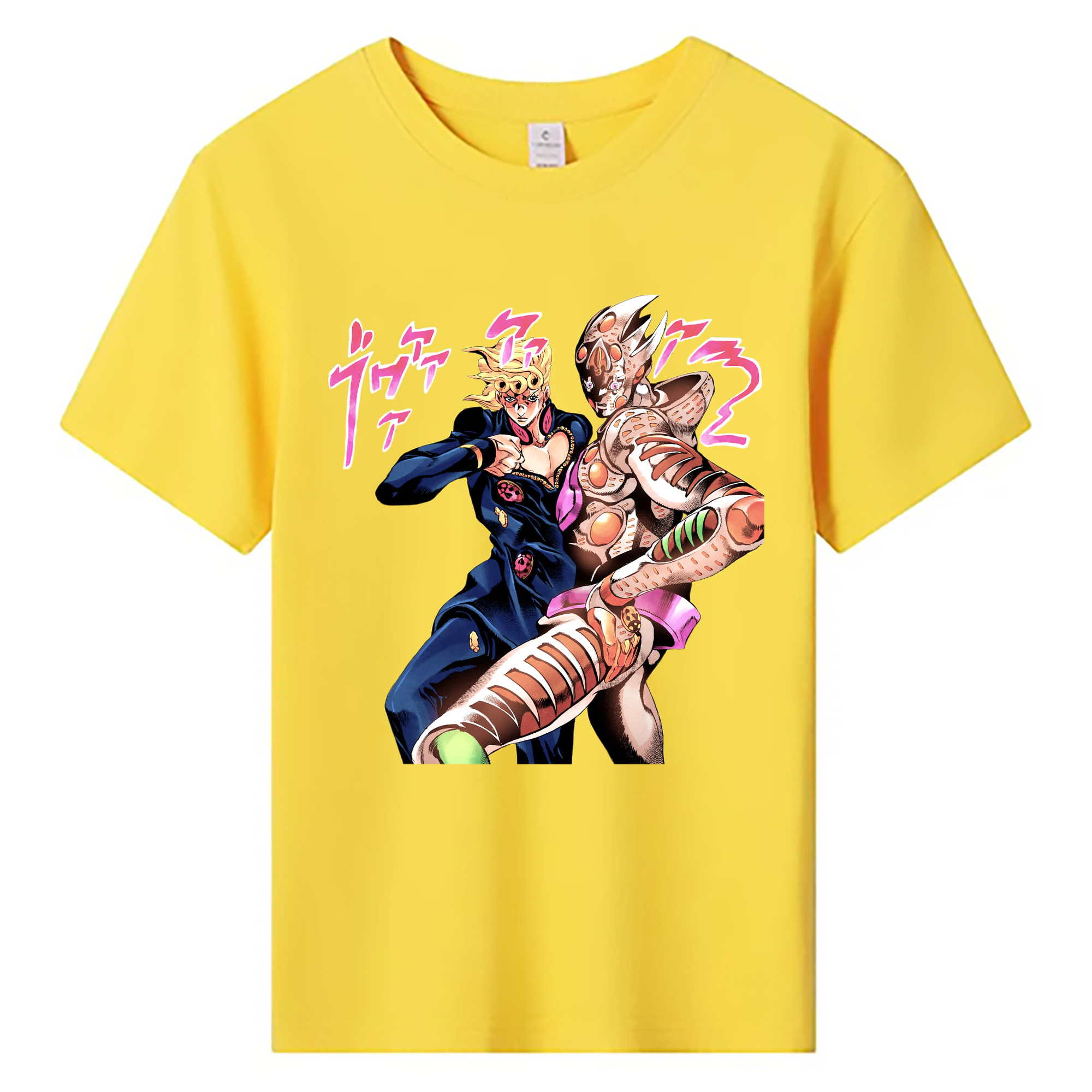 （画像用） ジョジョの奇妙な冒険 ジョルノ?ジョバァーナ JoJo's Bizarre Adventure Giorno Giovanna 綿100％キッズTシャツ（フロントプリント）