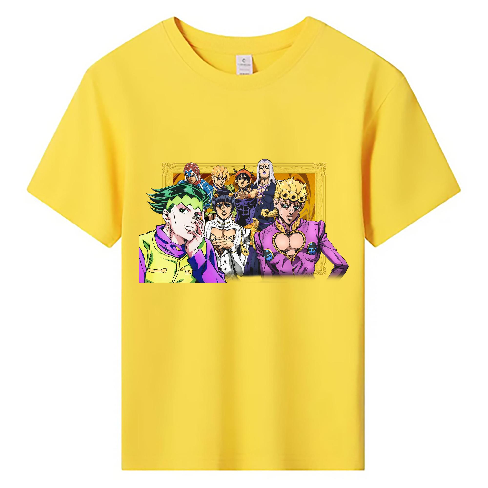 （画像用） ジョジョの奇妙な冒険 ジョルノ?ジョバァーナ JoJo's Bizarre Adventure Giorno Giovanna 綿100％キッズTシャツ（フロントプリント）