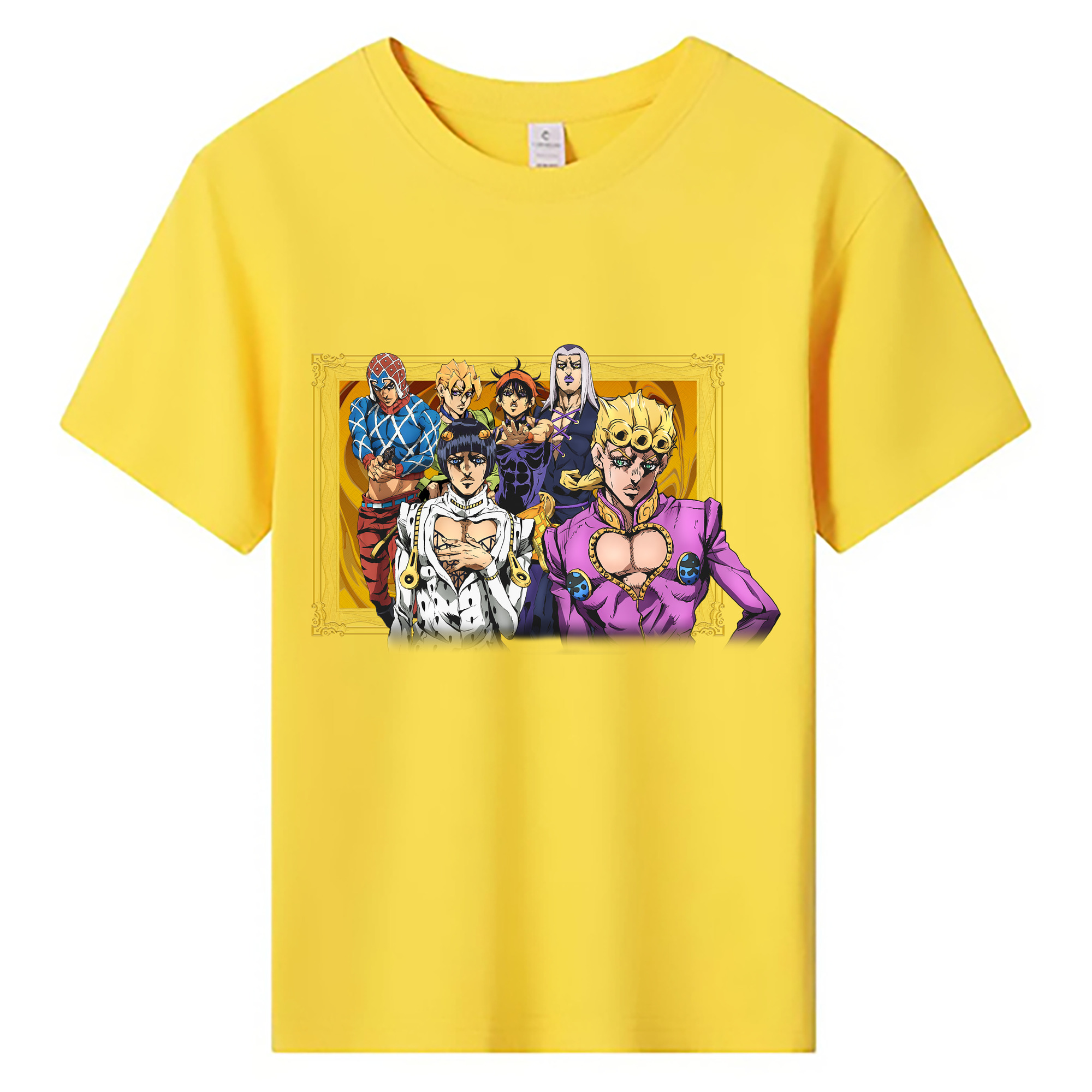 （画像用） ジョジョの奇妙な冒険 ジョルノ?ジョバァーナ JoJo's Bizarre Adventure Giorno Giovanna 綿100％キッズTシャツ（フロントプリント）