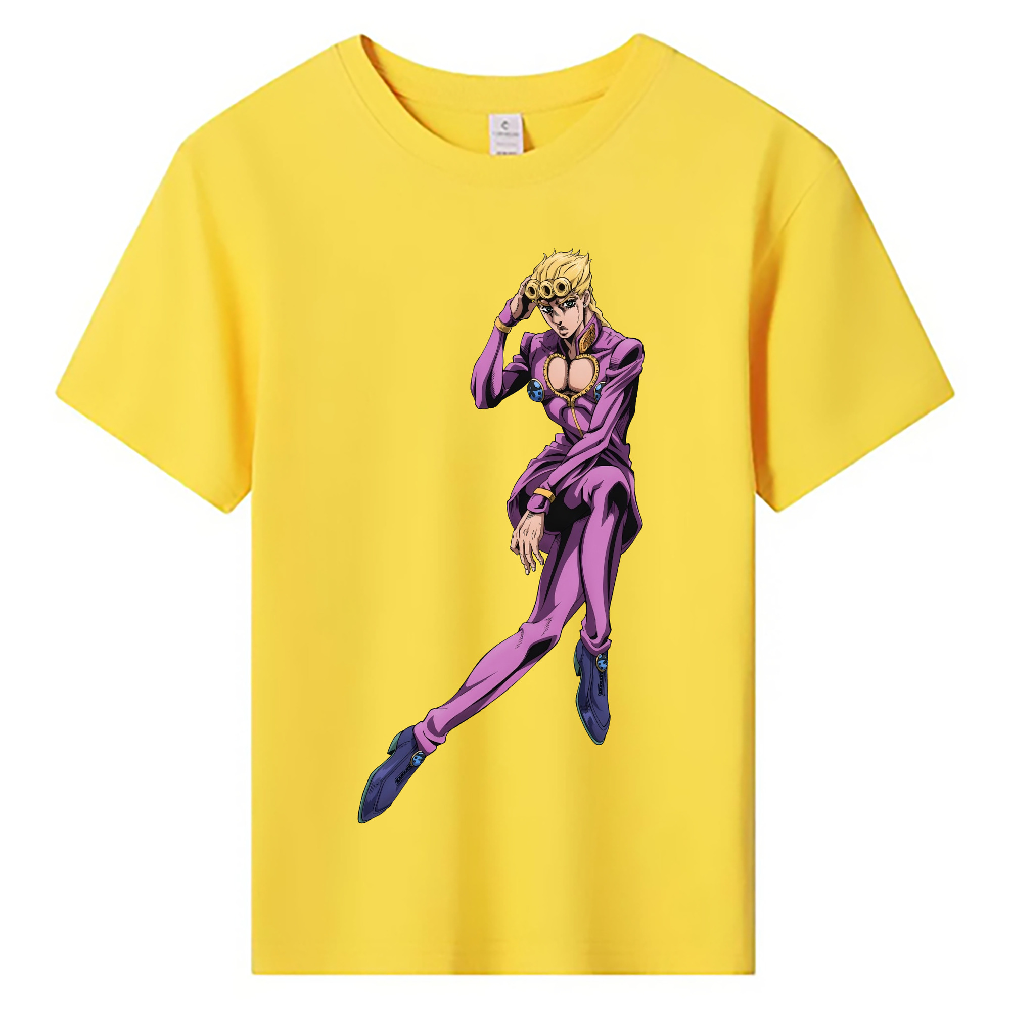 （画像用） ジョジョの奇妙な冒険 ジョルノ?ジョバァーナ JoJo's Bizarre Adventure Giorno Giovanna 綿100％キッズTシャツ（フロントプリント）