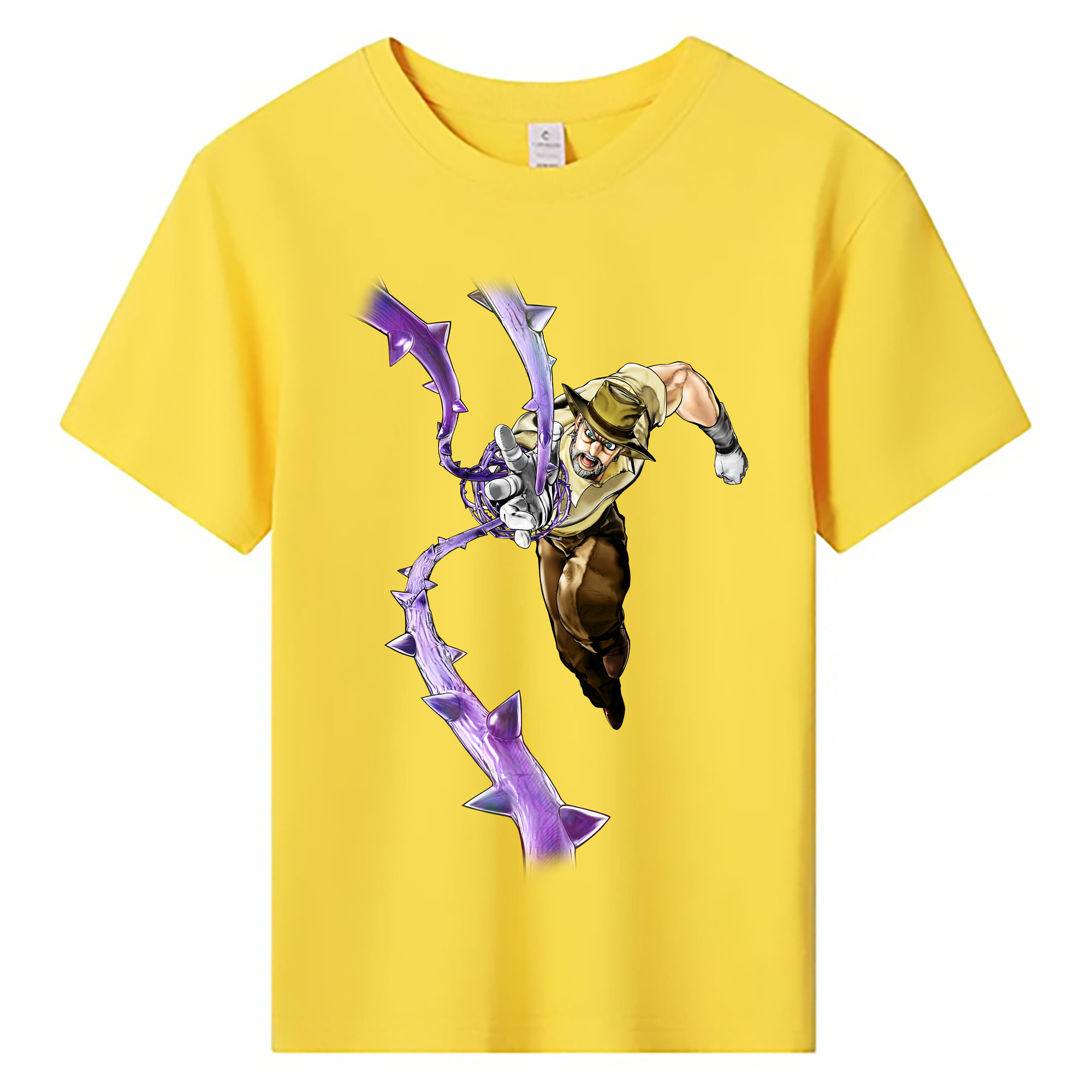 （画像用） ジョジョの奇妙な冒険 ジョセフ?ジョースター JoJo's Bizarre Adventure Joseph Joestar 綿100％キッズTシャツ（フロントプリント）