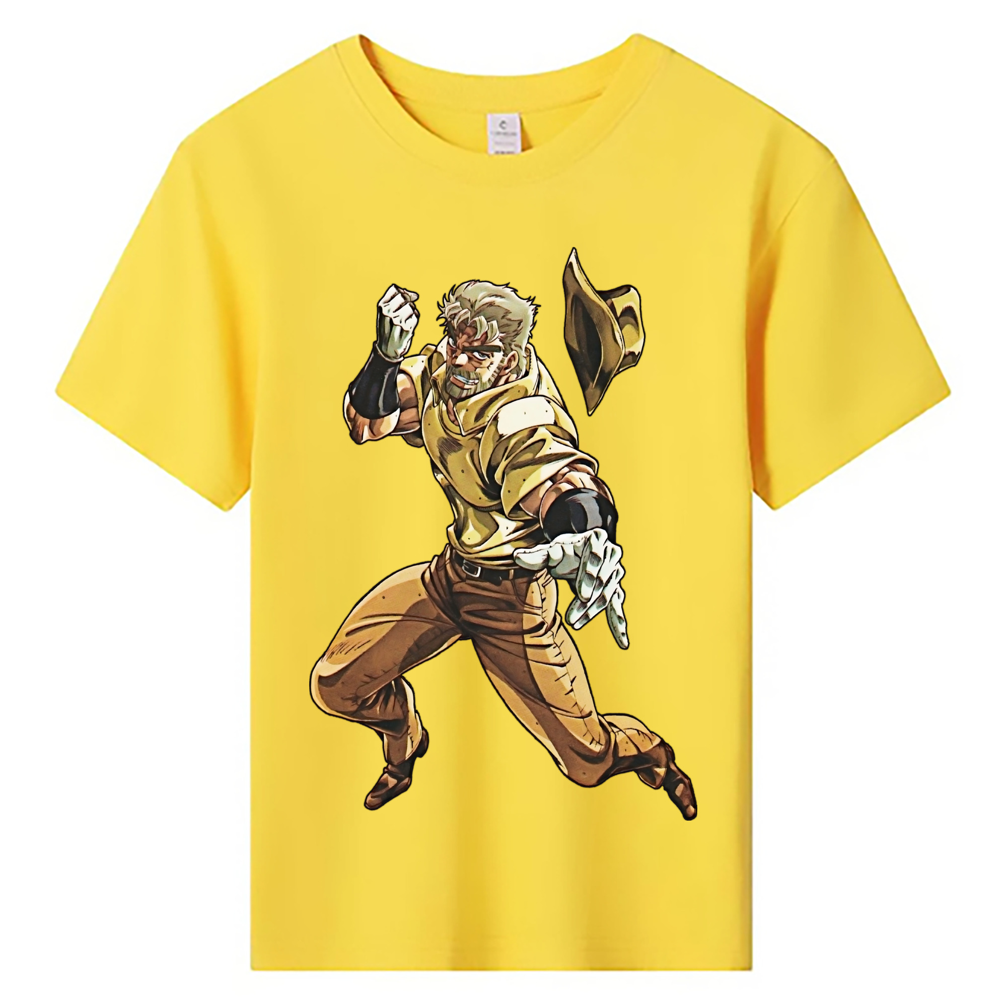（画像用） ジョジョの奇妙な冒険 ジョセフ?ジョースター JoJo's Bizarre Adventure Joseph Joestar 綿100％キッズTシャツ（フロントプリント）