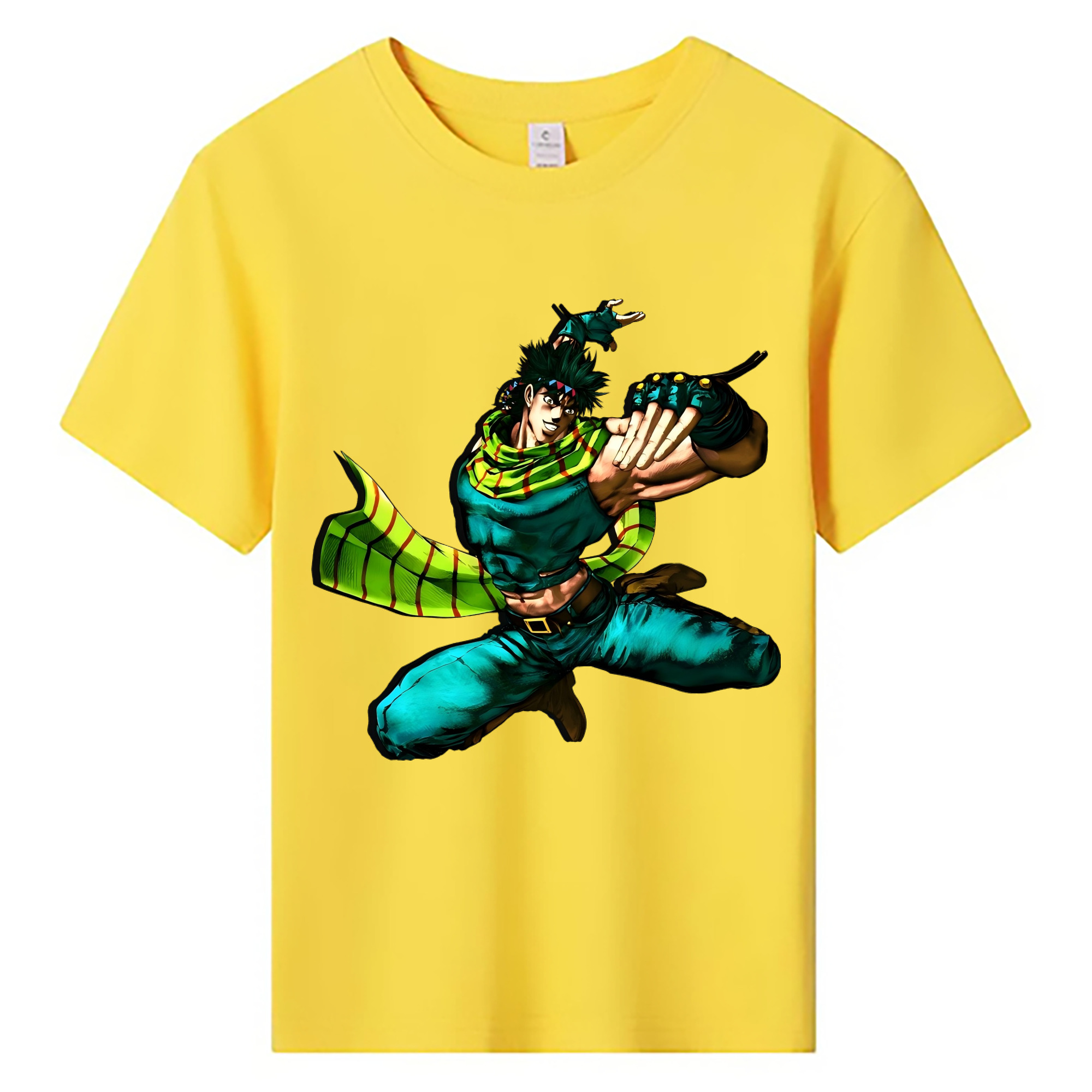 （画像用） ジョジョの奇妙な冒険 ジョセフ?ジョースター JoJo's Bizarre Adventure Joseph Joestar 綿100％キッズTシャツ（フロントプリント）