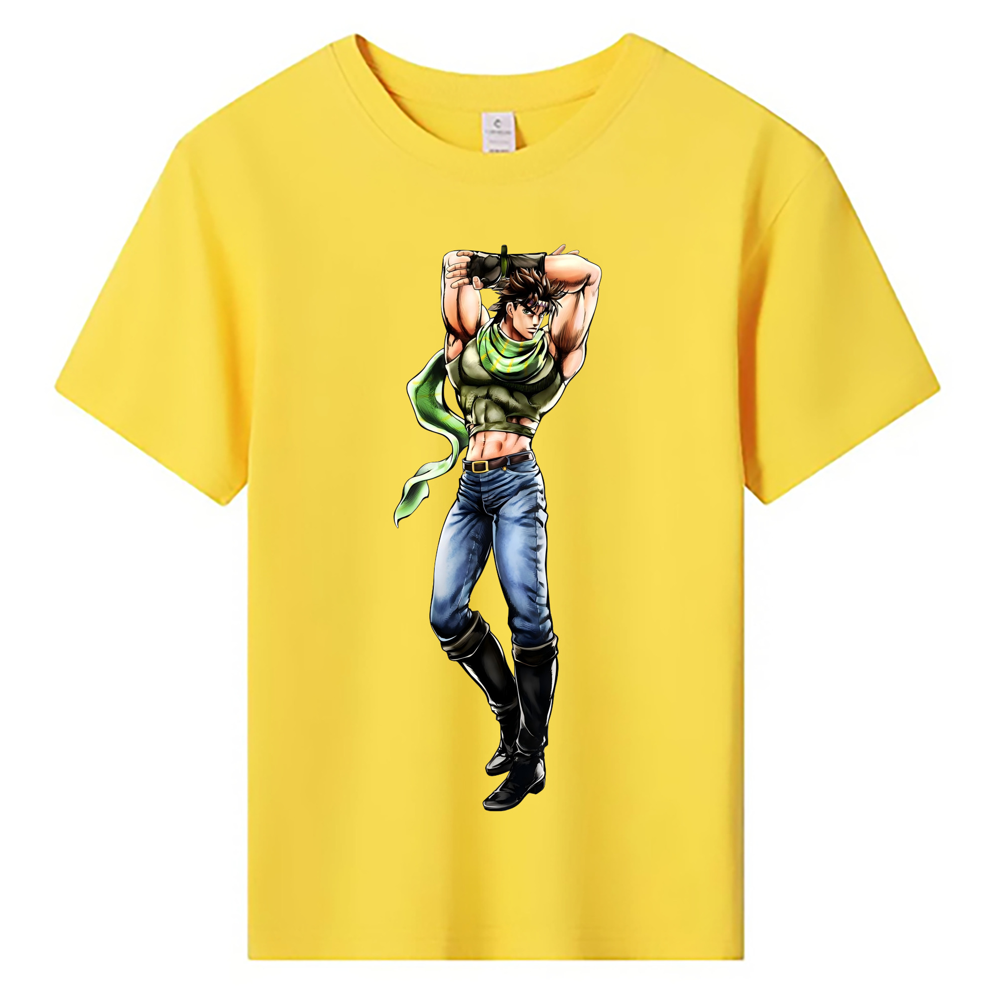 （画像用） ジョジョの奇妙な冒険 ジョセフ?ジョースター JoJo's Bizarre Adventure Joseph Joestar 綿100％キッズTシャツ（フロントプリント）