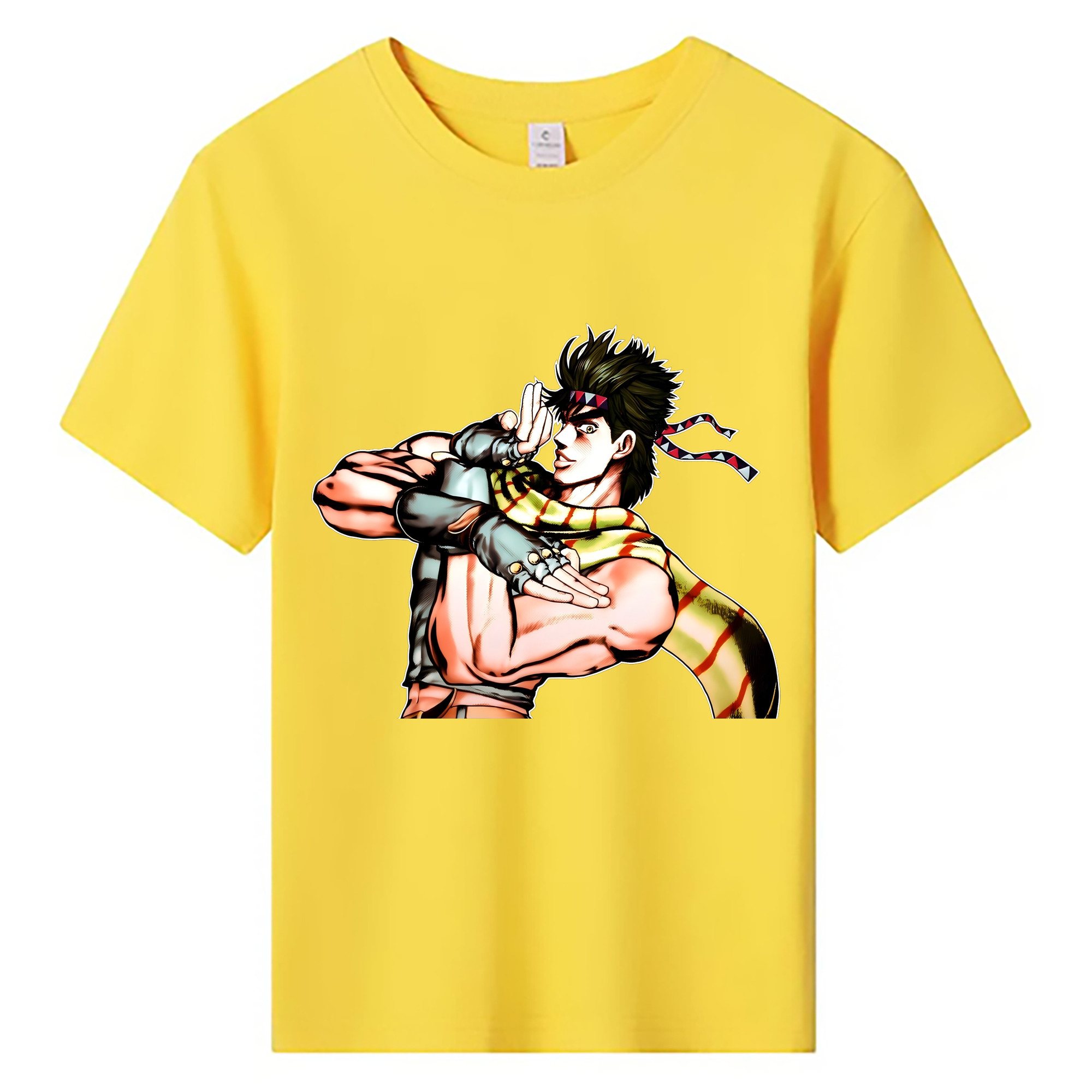 （画像用） ジョジョの奇妙な冒険 ジョセフ?ジョースター JoJo's Bizarre Adventure Joseph Joestar 綿100％キッズTシャツ（フロントプリント）