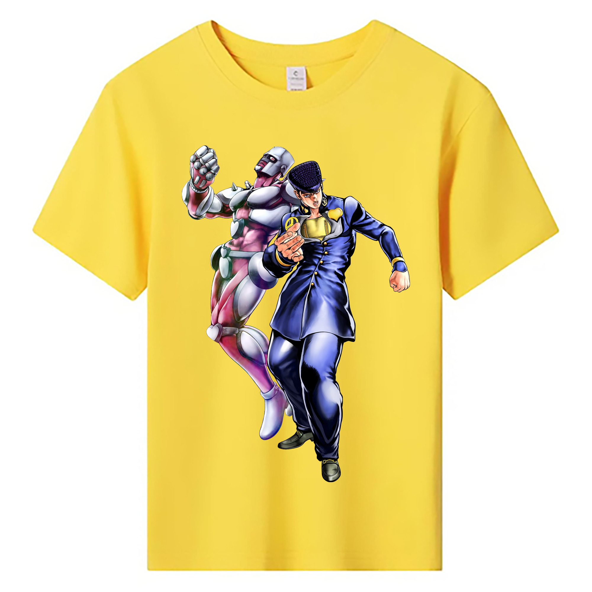 （画像用） ジョジョの奇妙な冒険 ひがしかた じょうすけ JoJo's Bizarre Adventure Higashikata Josuke 綿100％キッズTシャツ（フロントプリント）
