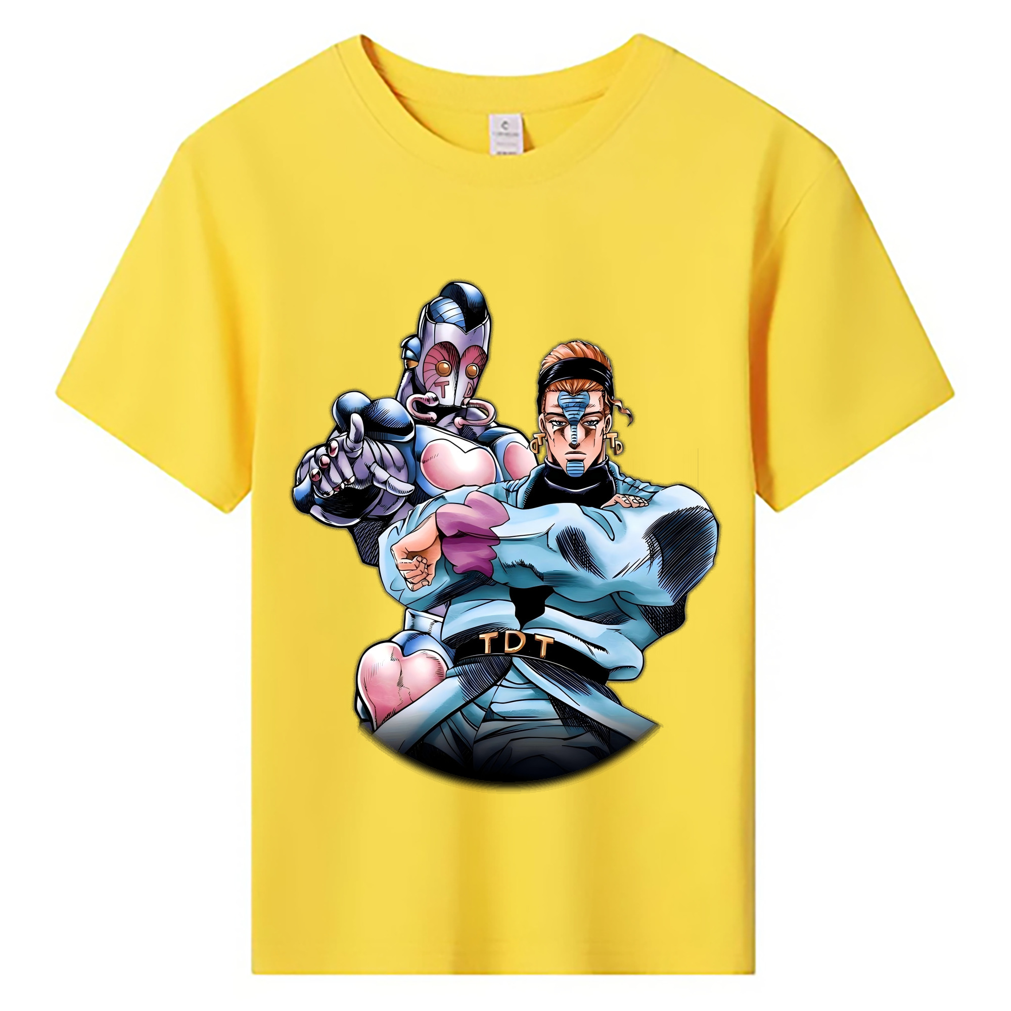 （画像用） ジョジョの奇妙な冒険 ひがしかた じょうすけ JoJo's Bizarre Adventure Higashikata Josuke 綿100％キッズTシャツ（フロントプリント）